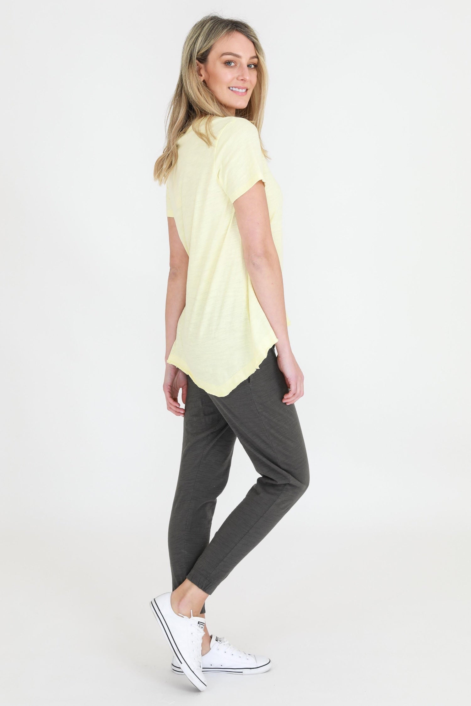 womens yellow t shirt #color_lemon
