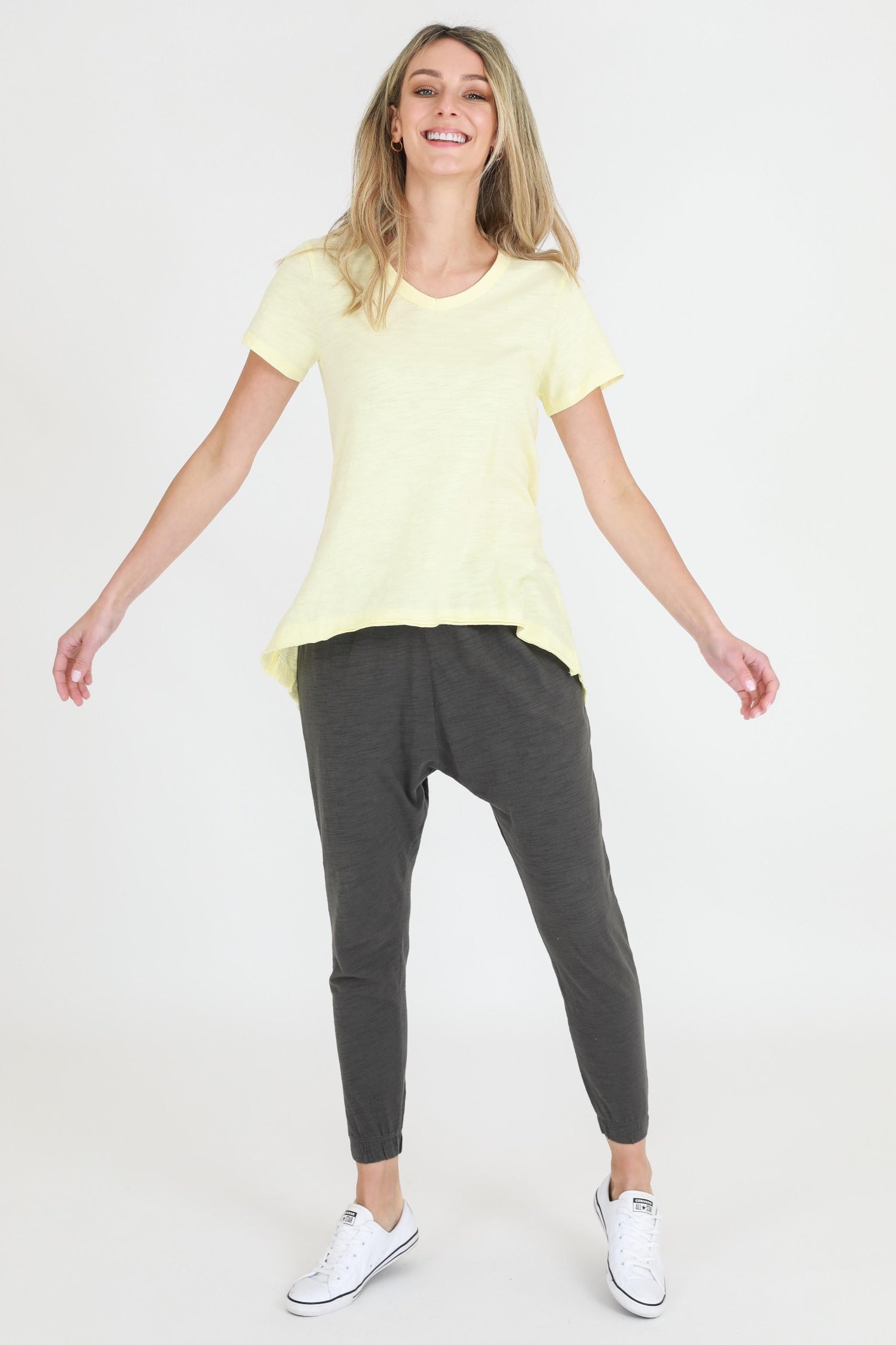 yellow t shirt women #color_lemon