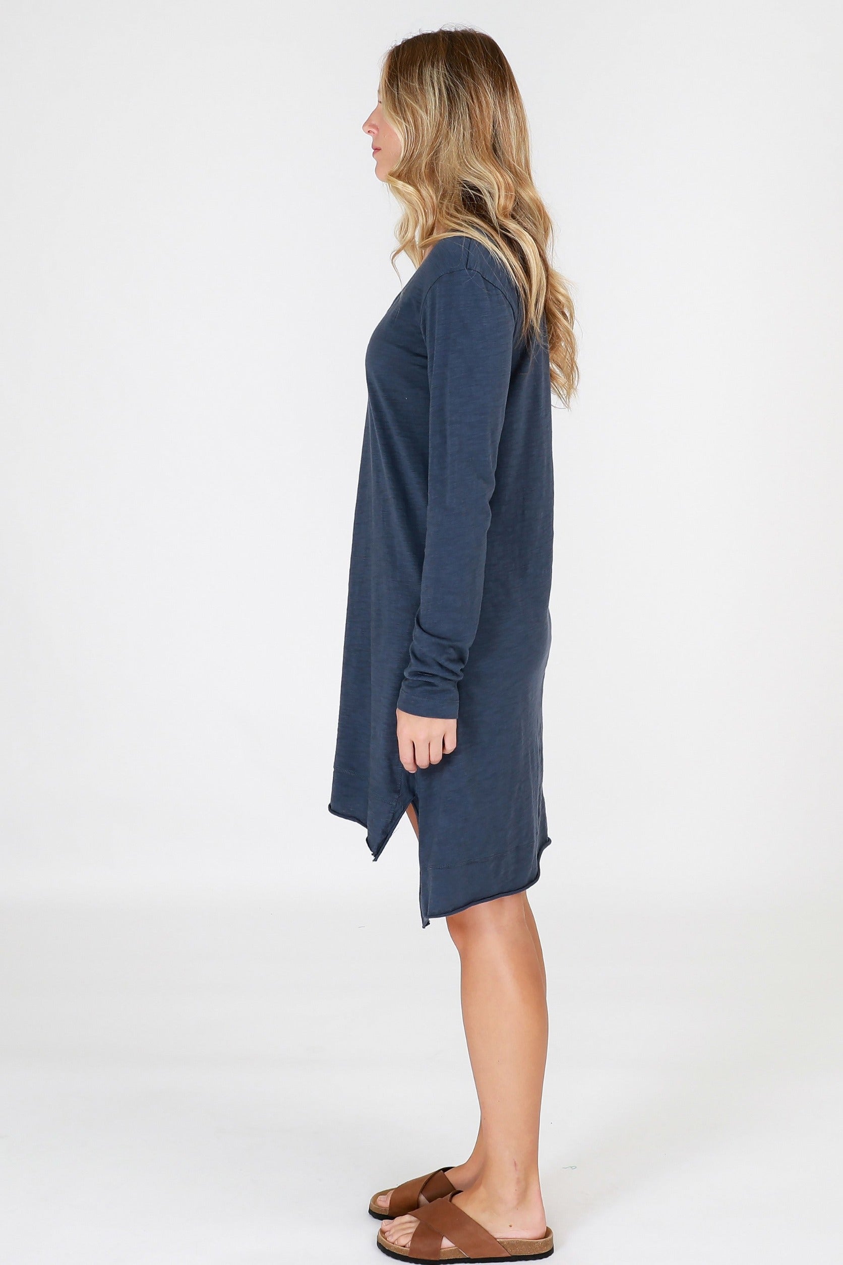 long sleeve casual #color_indigo