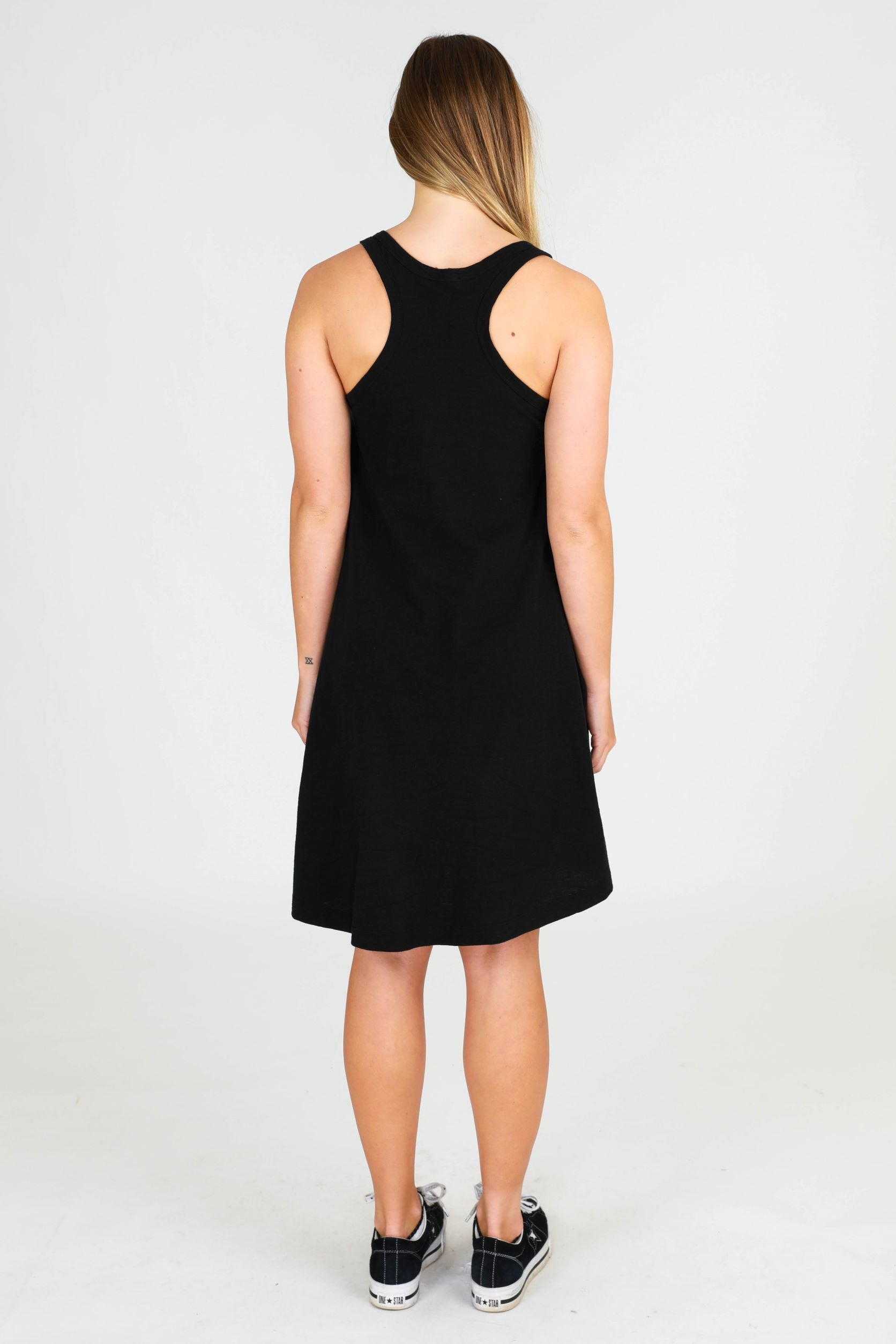 cotton t shirt dress #color_black