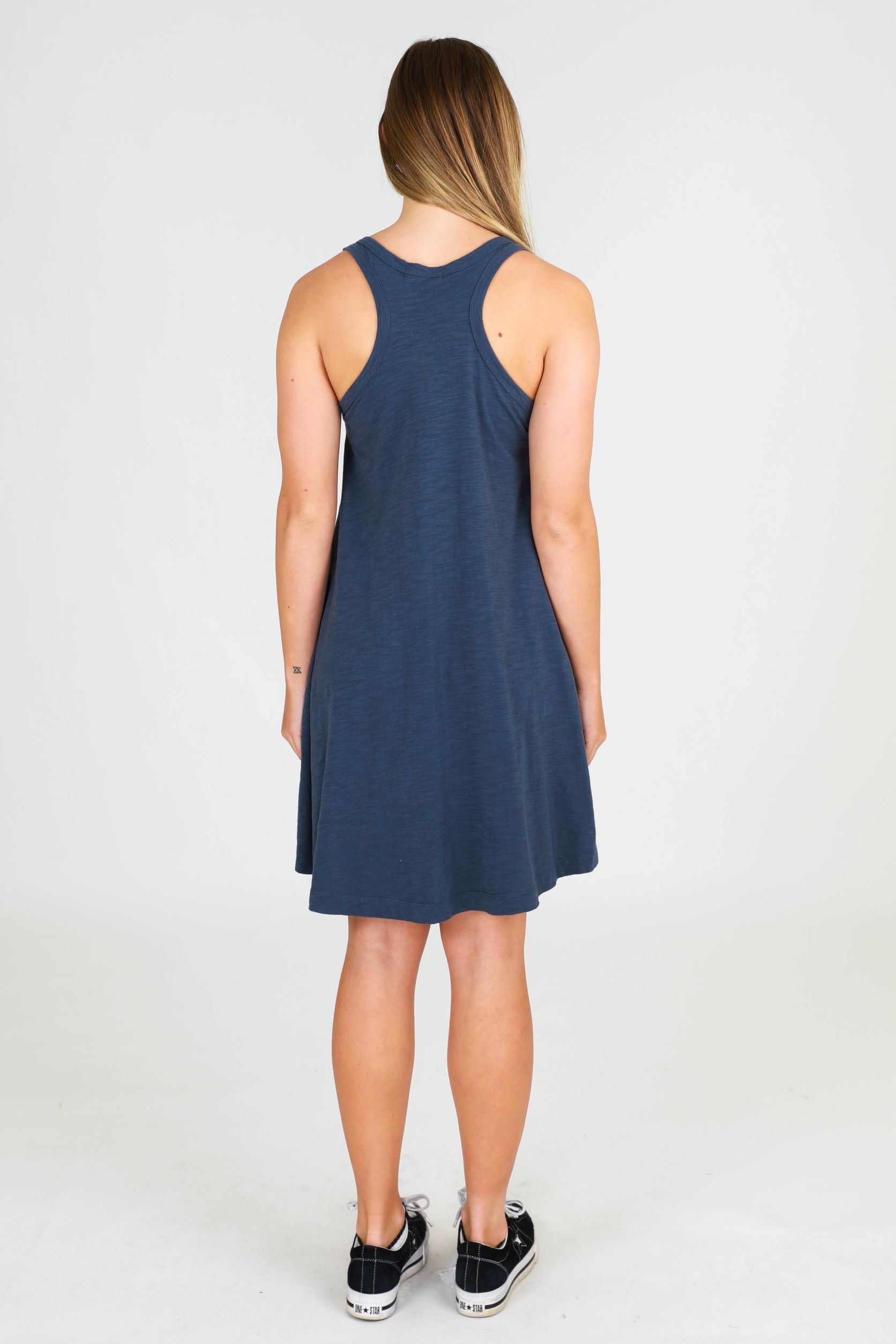 midi tee dress #color_indigo