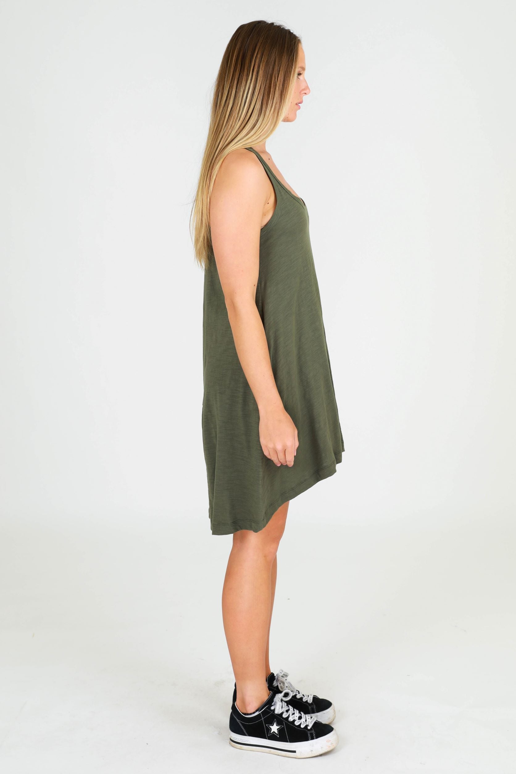 casual tshirt dress #color_khaki