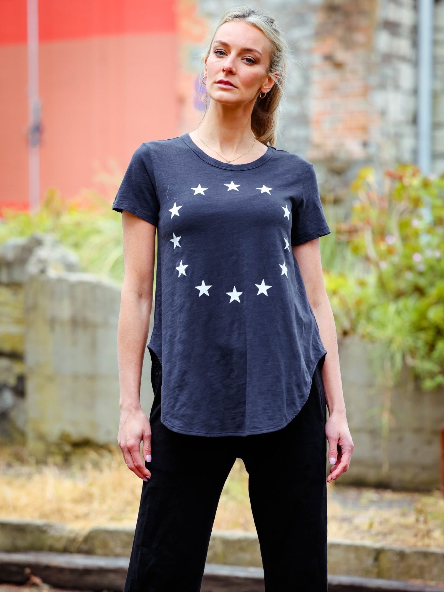 Gigi Mini Stars Circle Short Sleeve Tee