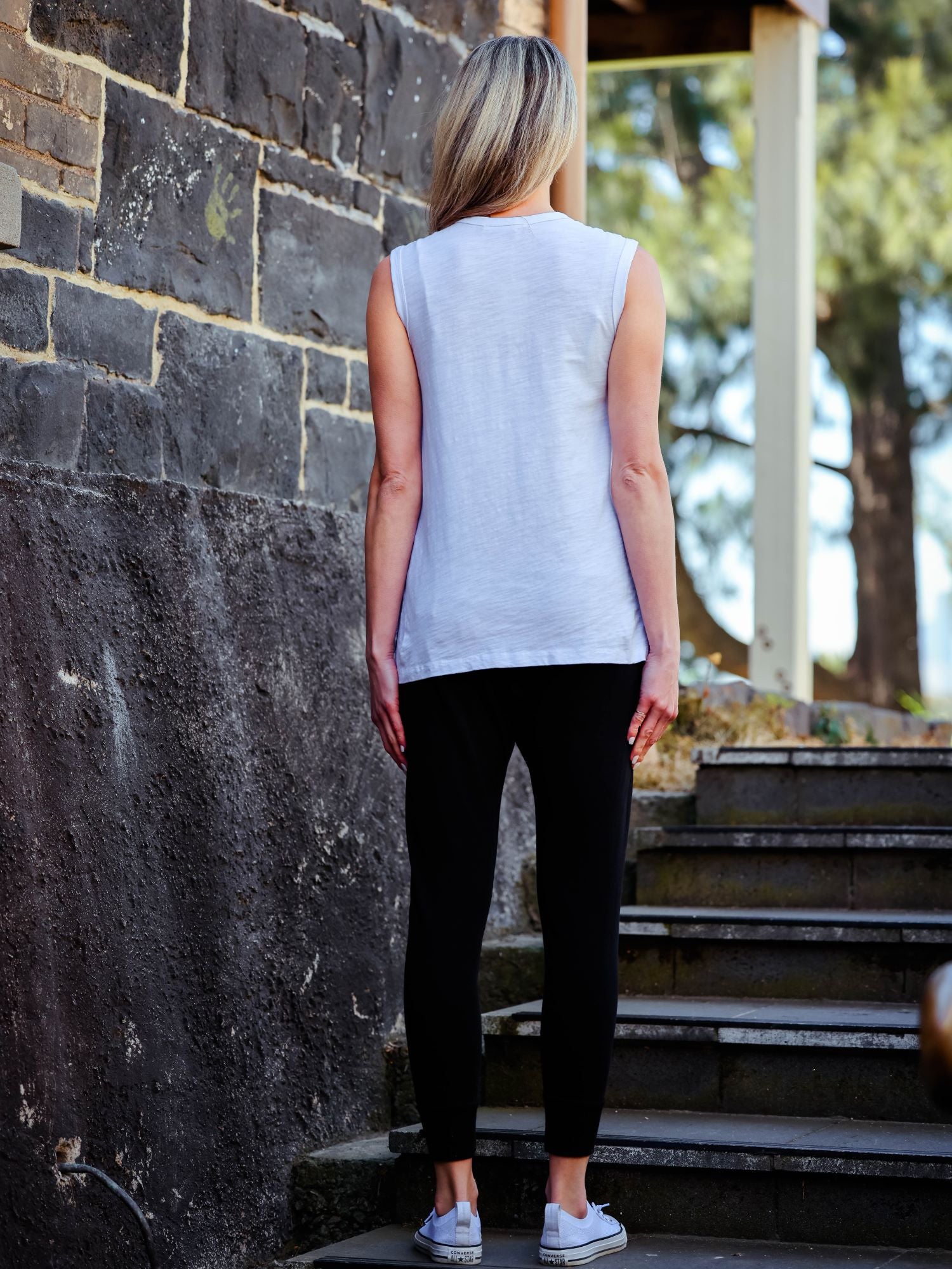 women's white tank top #color_white