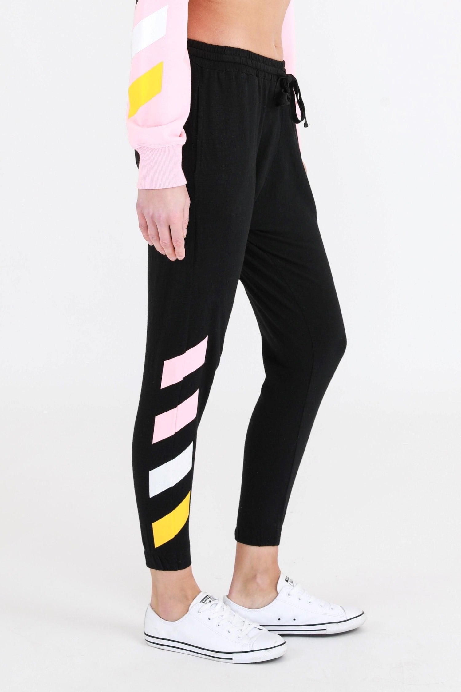 black cuffed joggers #color_black