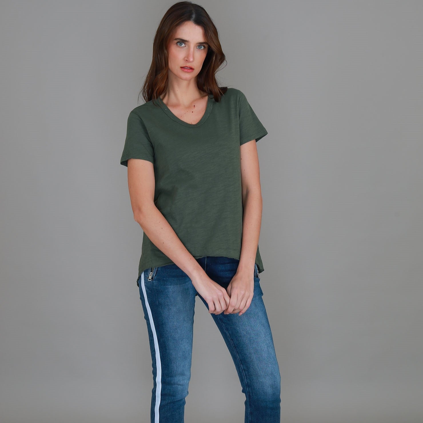green t shirt