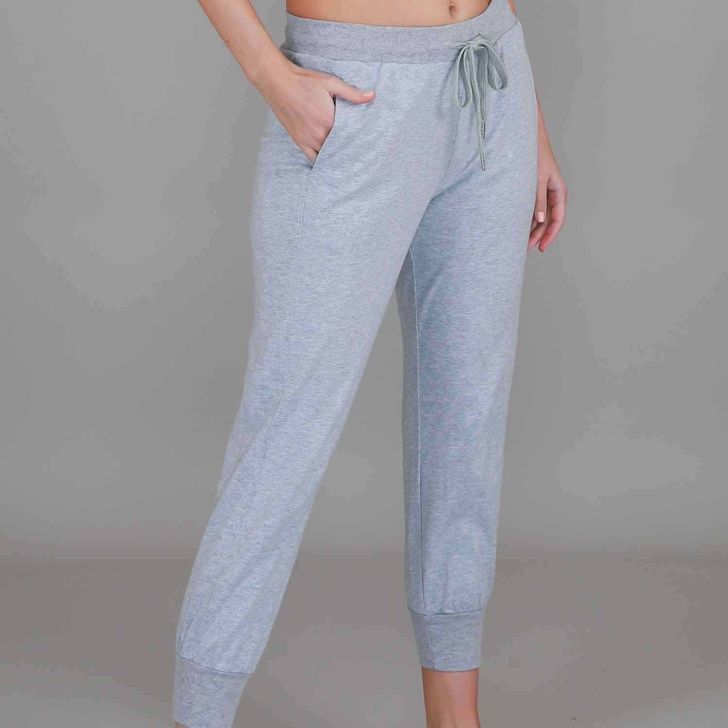 grey track pants