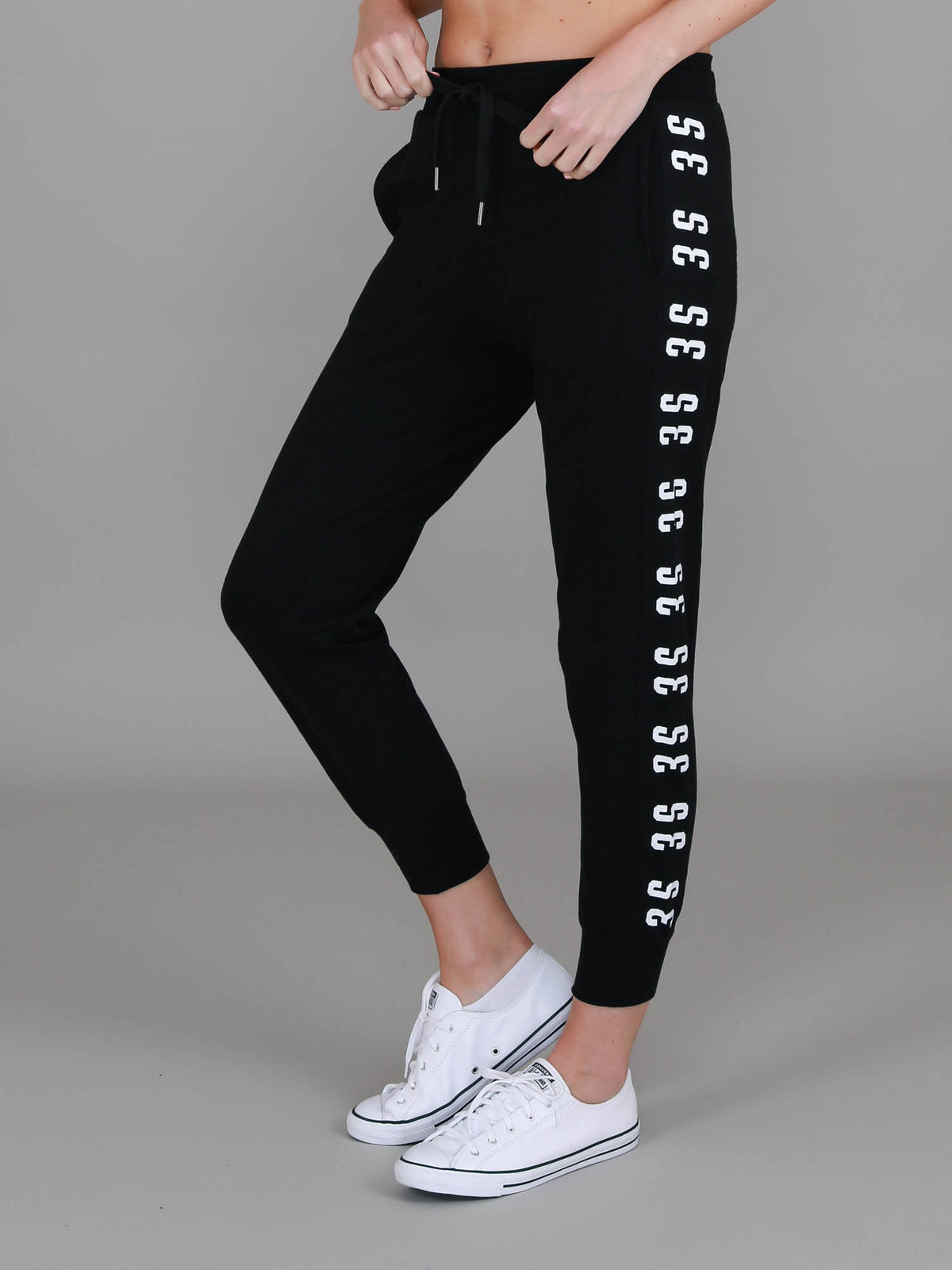 black womens track pants