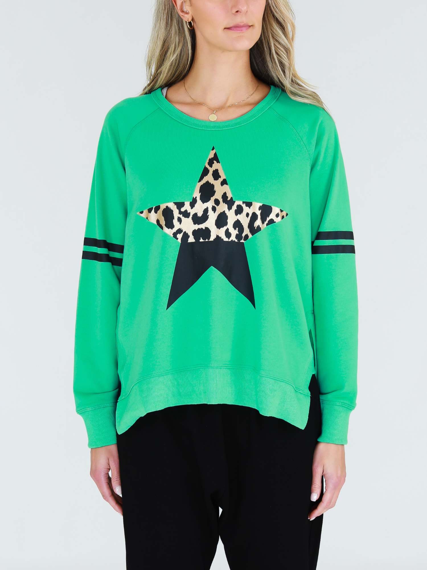 H&m blue leopard on sale sweater