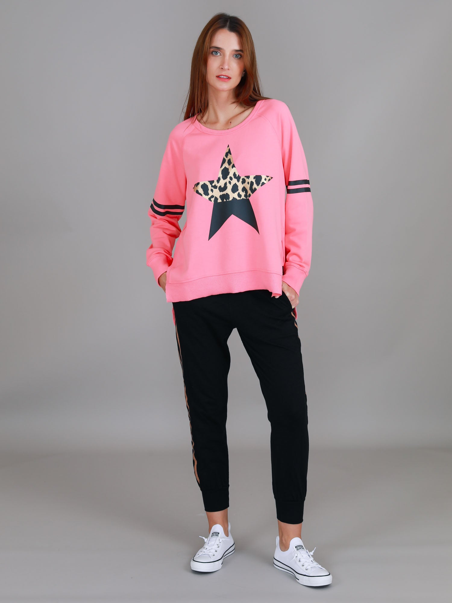pink crewneck sweatshirt #color_bubblegum
