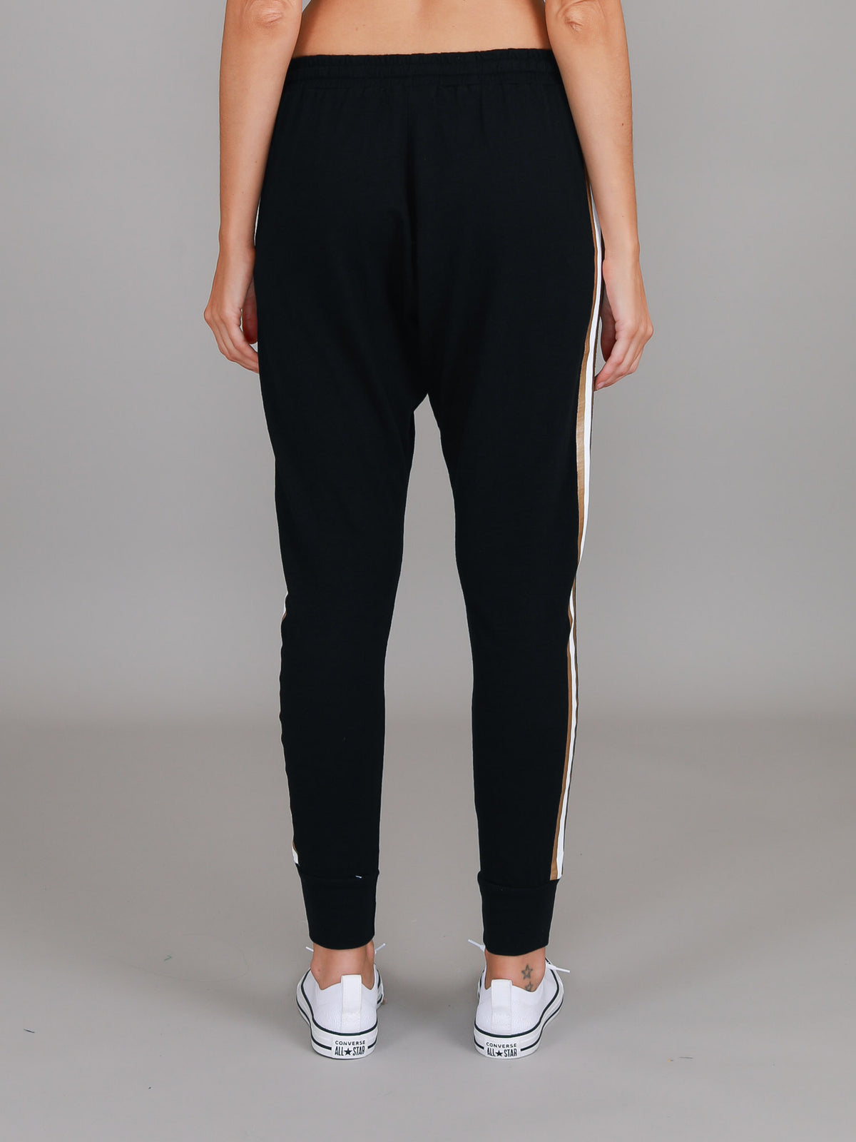 black slub joggers