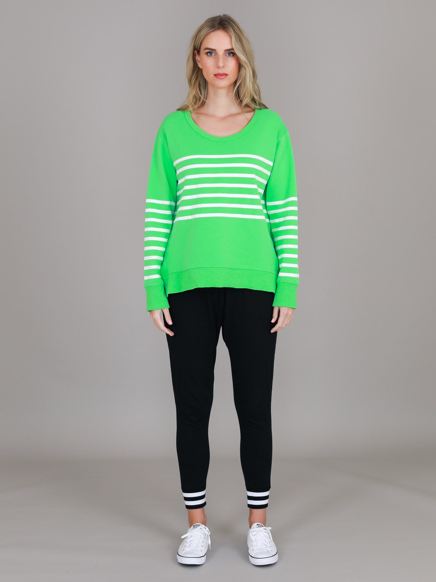 crew neck sweaters for women #color_apple green