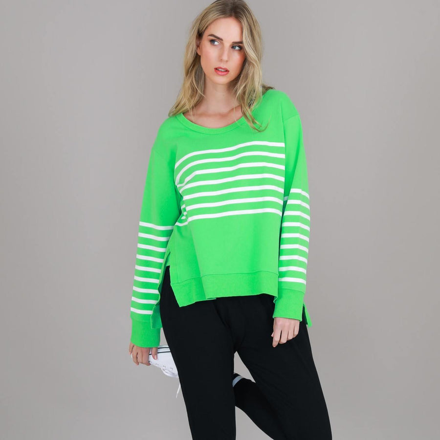 Sarah Stripe Pink Sweatshirt size guide