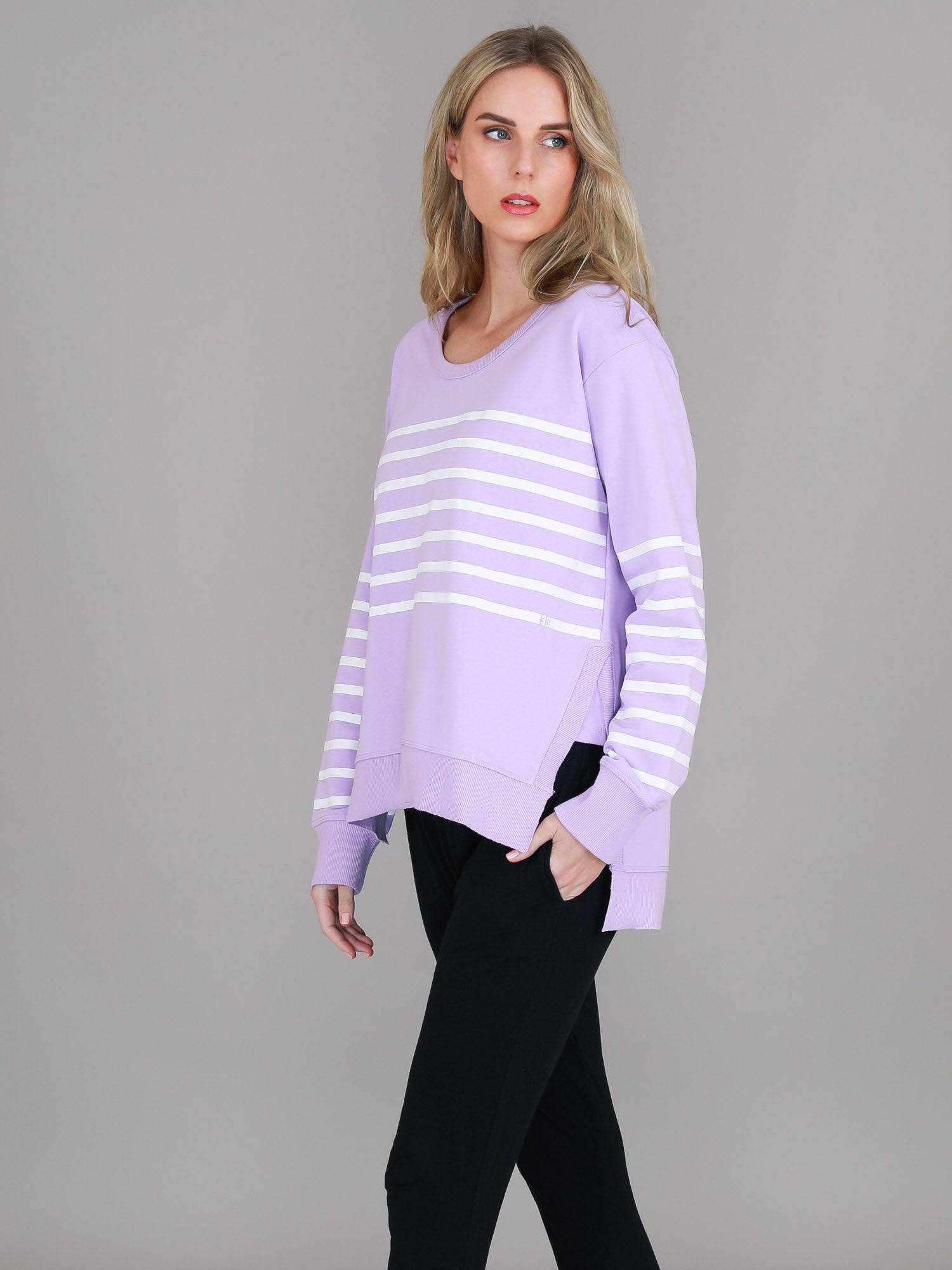 crew neck fleece #color_dusty purple