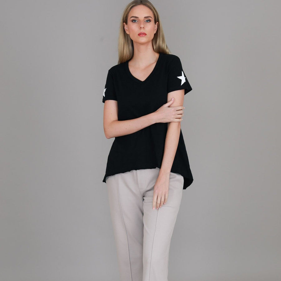 Verona Twin Star V Neck T Shirt size guide