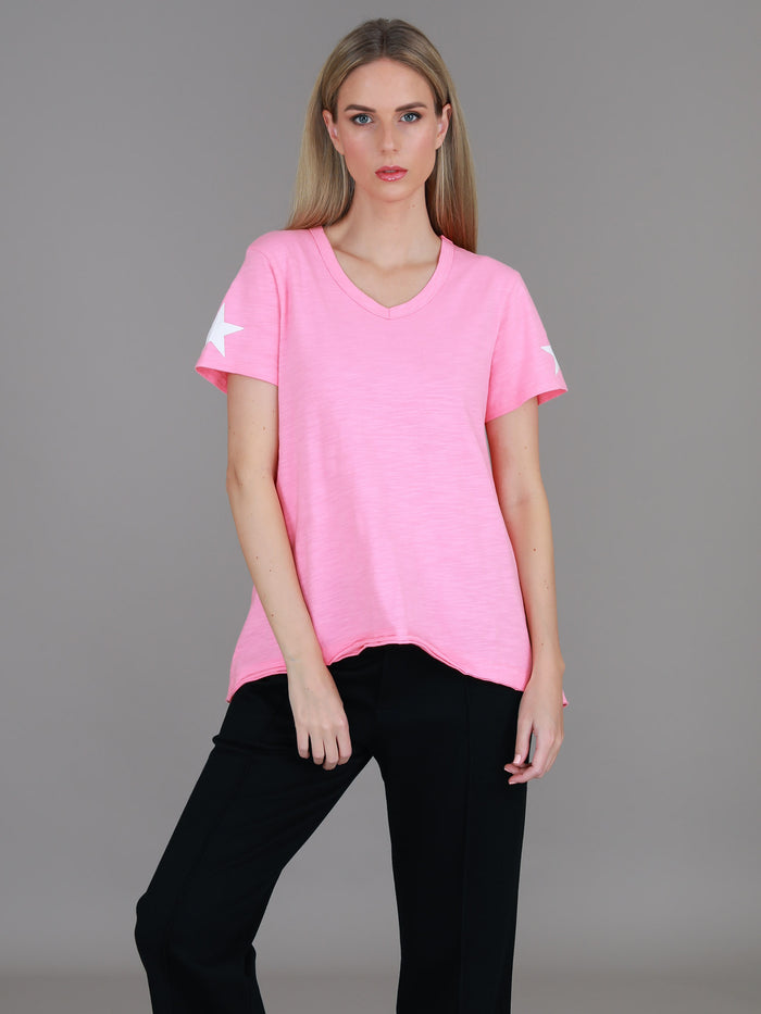 Verona Twin Star V Neck T Shirt