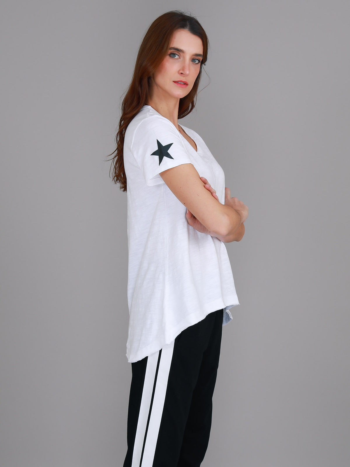 Verona Twin Star V Neck T Shirt