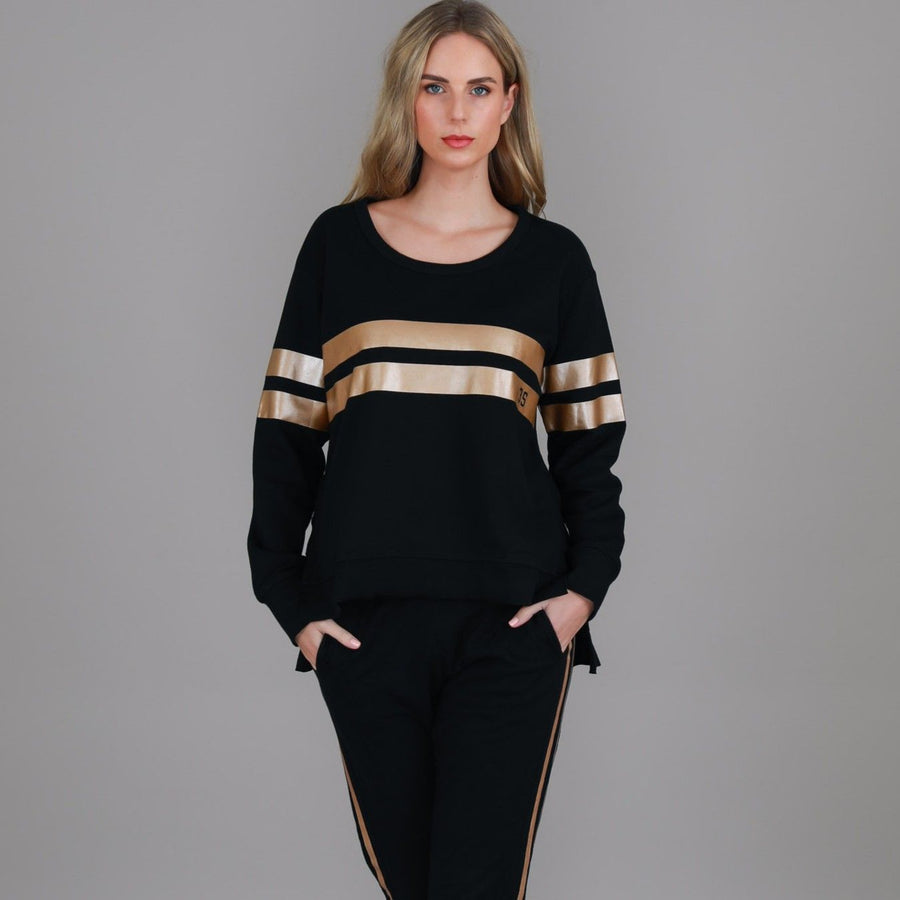 Theresa Two-Stripe Graphic Sweatshirt size guide