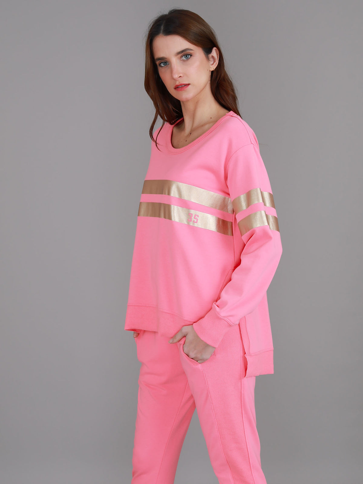 oversized sweatshirt women pink