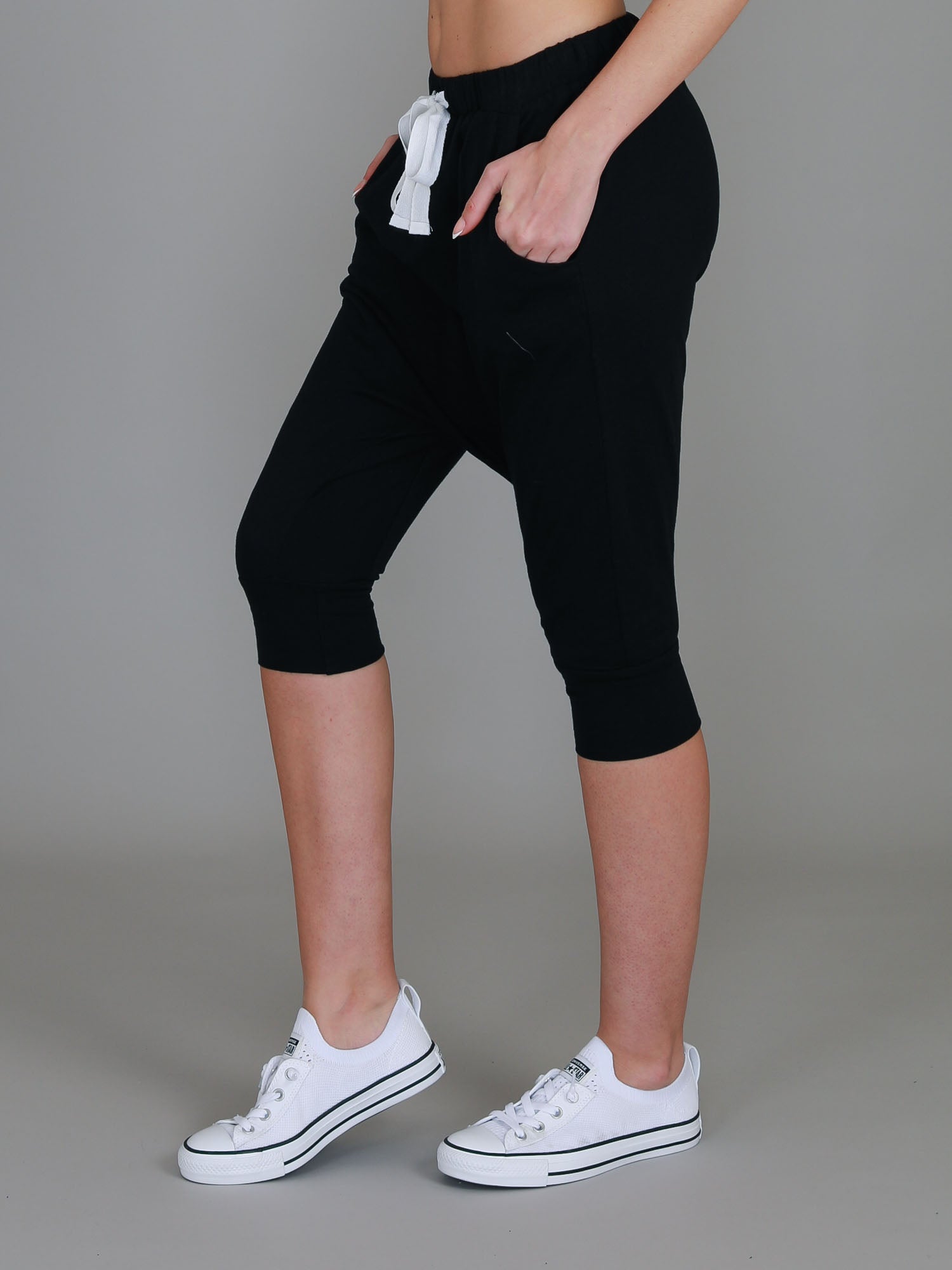 cotton black shorts #color_black