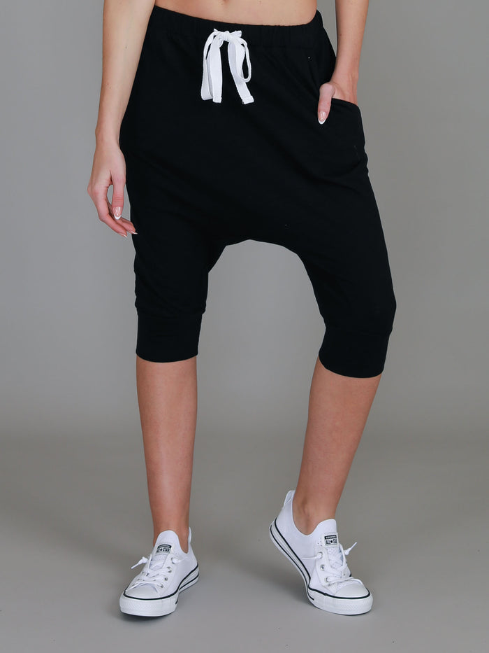 Taylor Drop Crotch Jogger Shorts