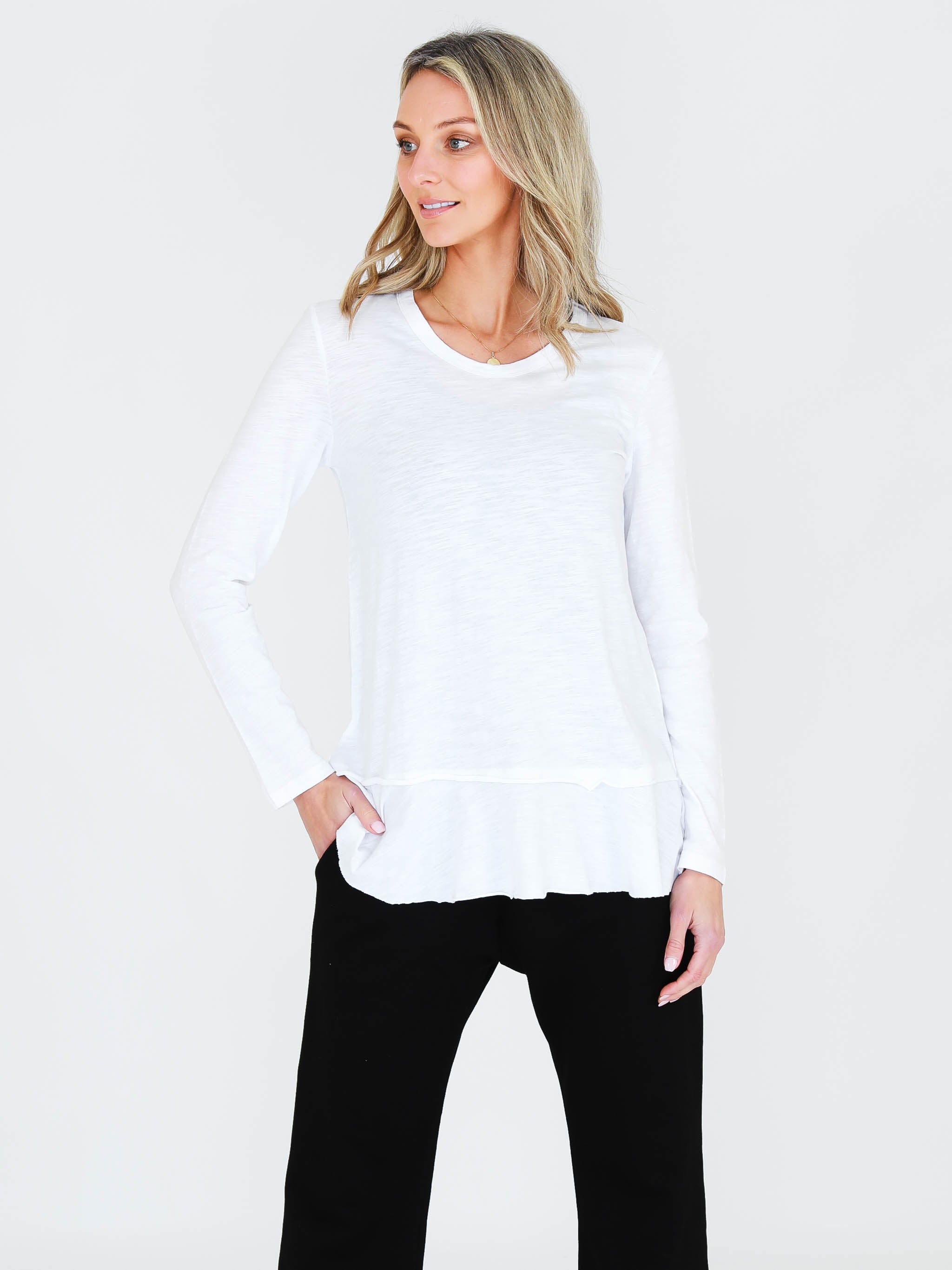 white long sleeve t-shirt womens #color_white