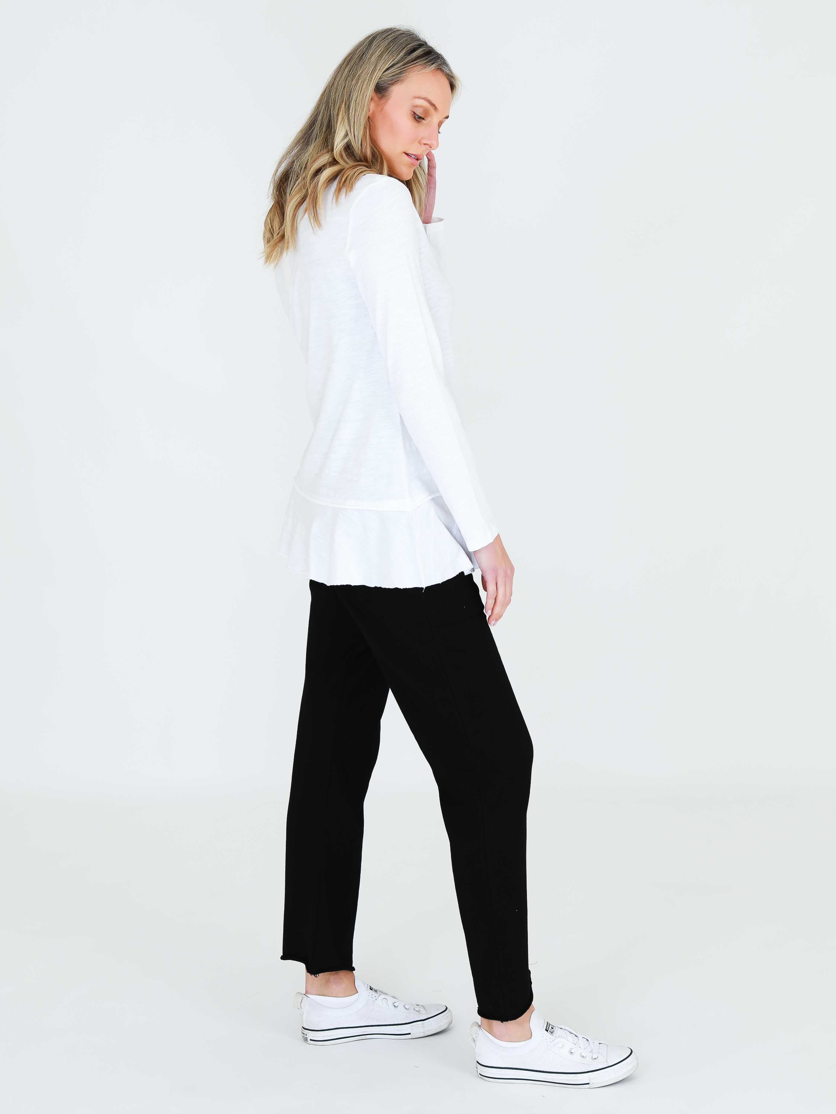 white high neck long sleeve top #color_white