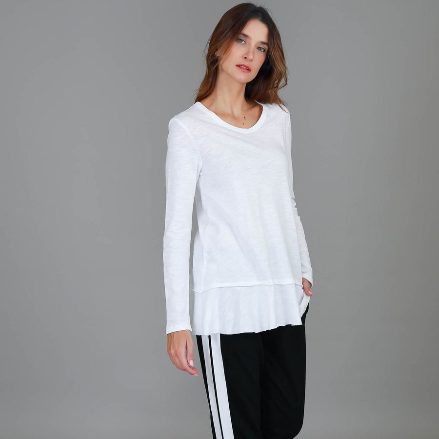 Orchid Ruffle Hem T Shirt size guide