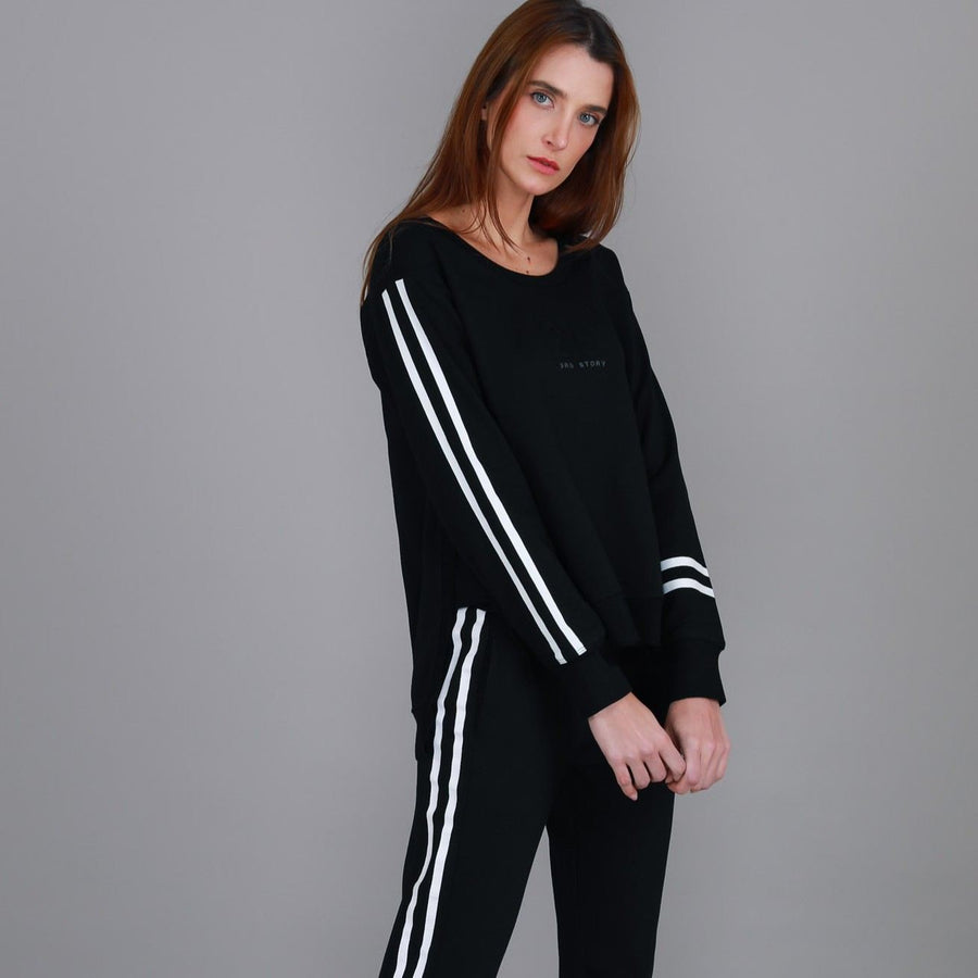 Jamie Two-Stripes Print Sweatshirt size guide