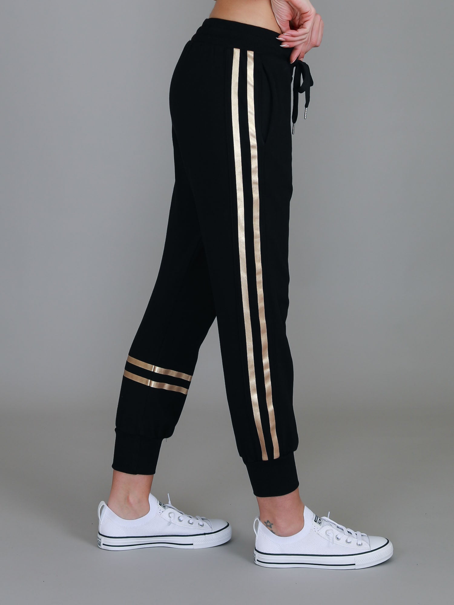 Ladies joggers with side stripe online