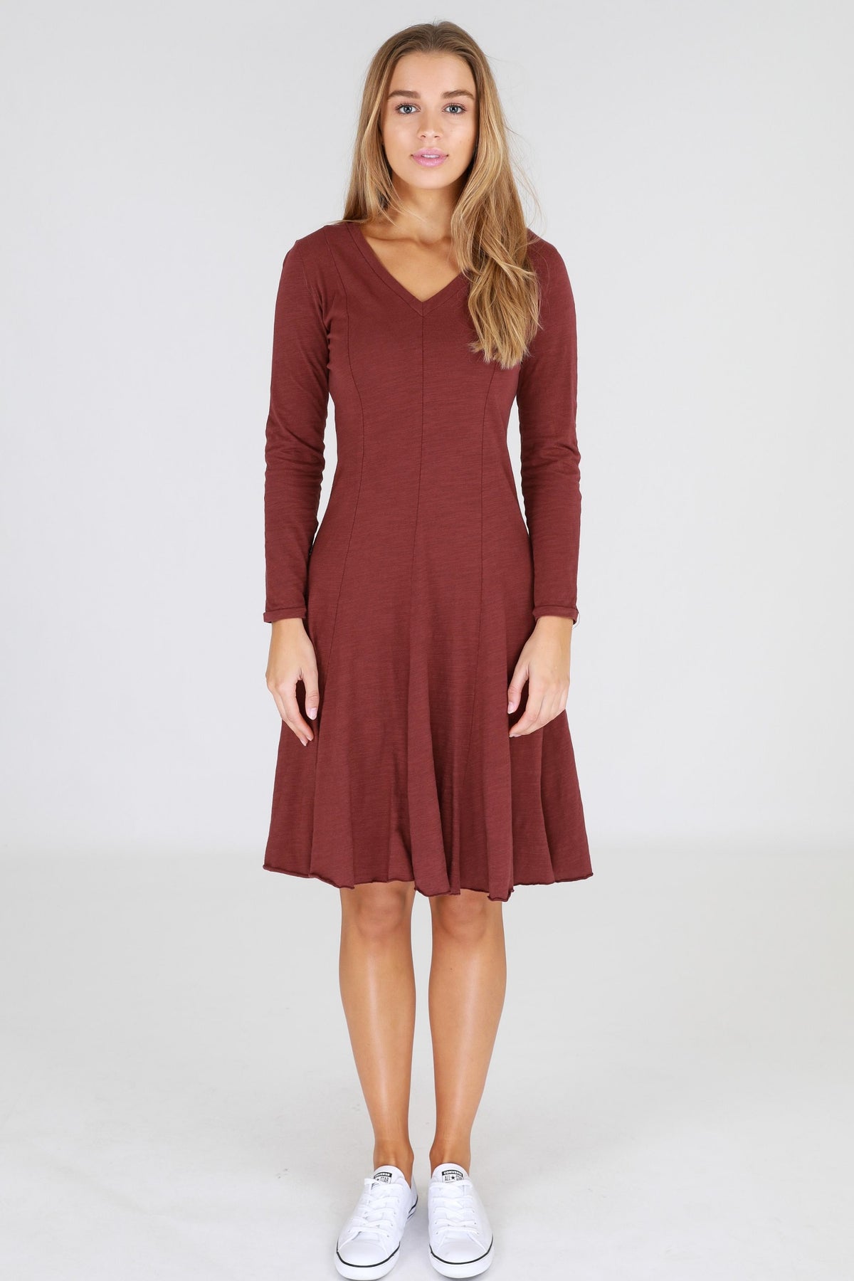 wine midi dress
