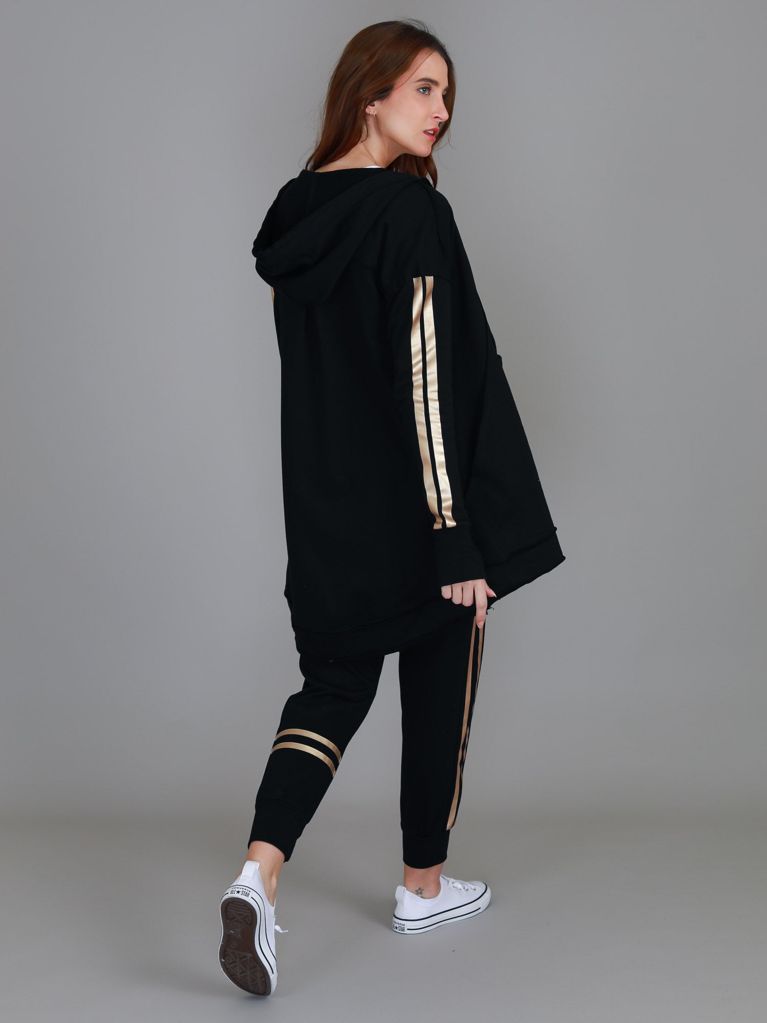 women's black jacket #color_black/gold