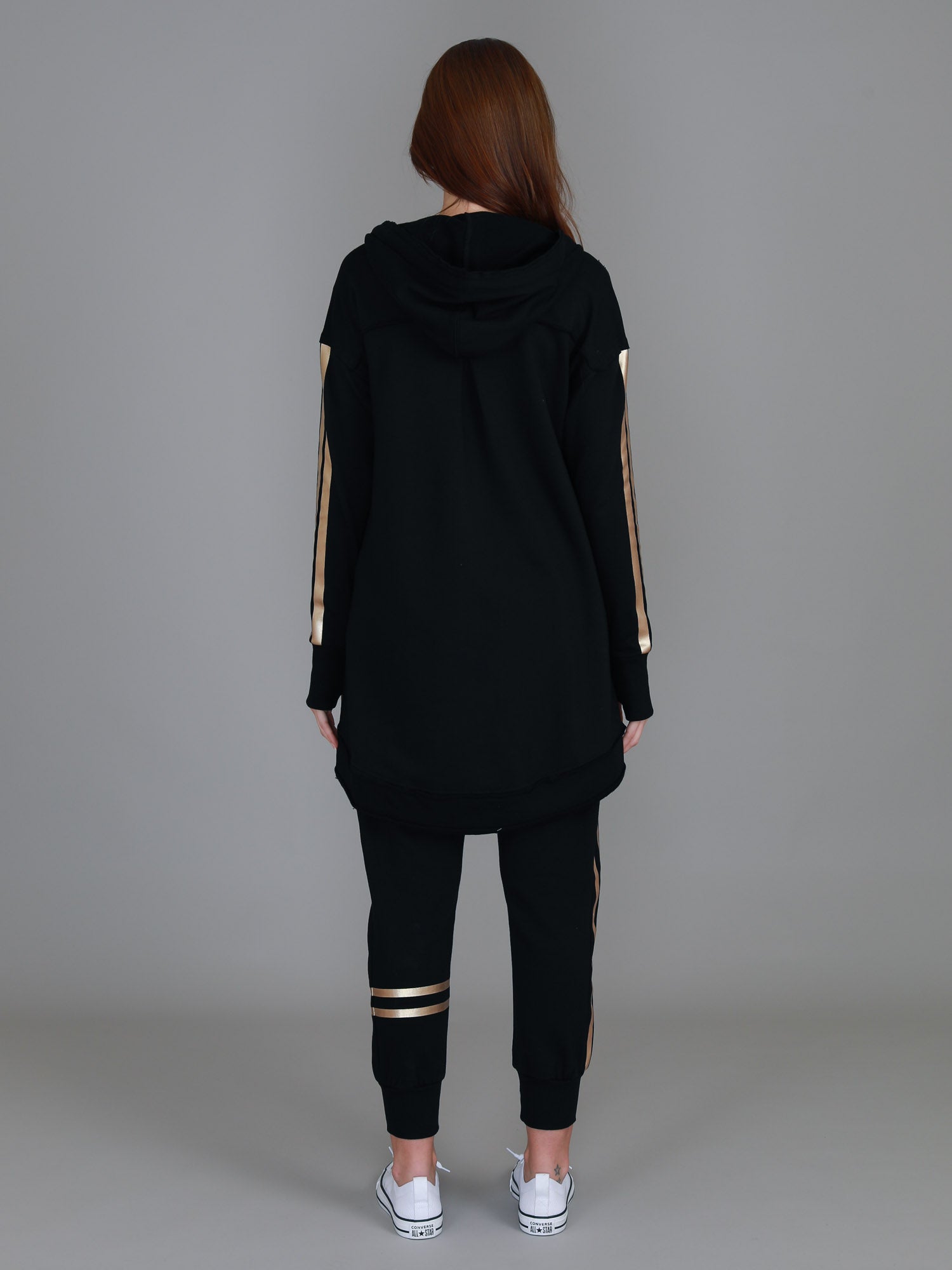 womens black coat #color_black/gold