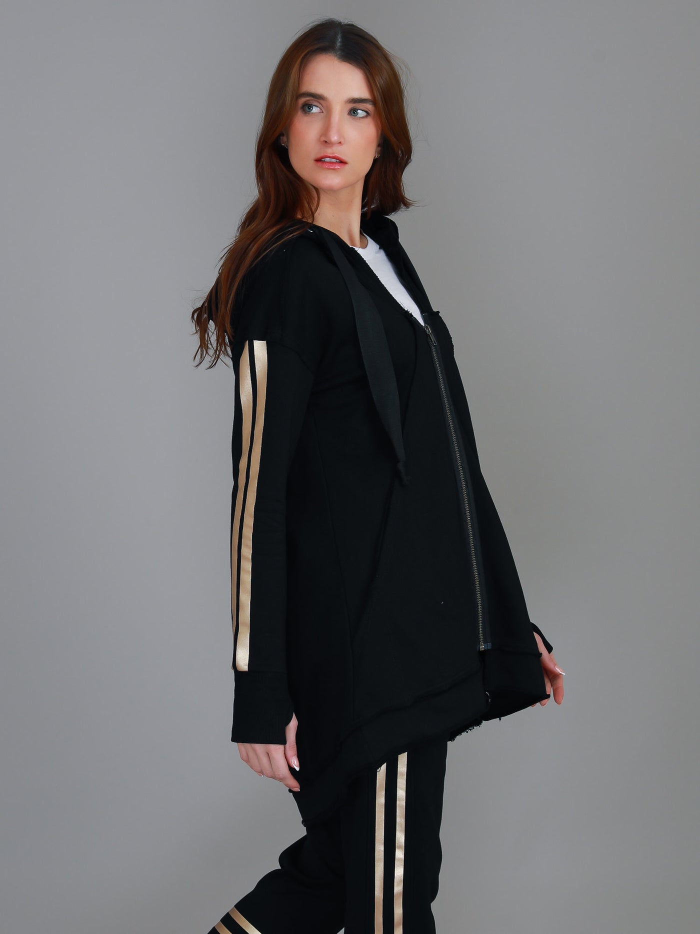 Charlie Gold Stripe Hooded Jacket