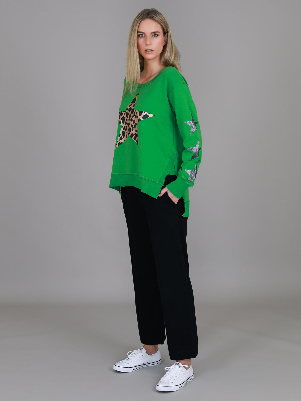 dark green jumper