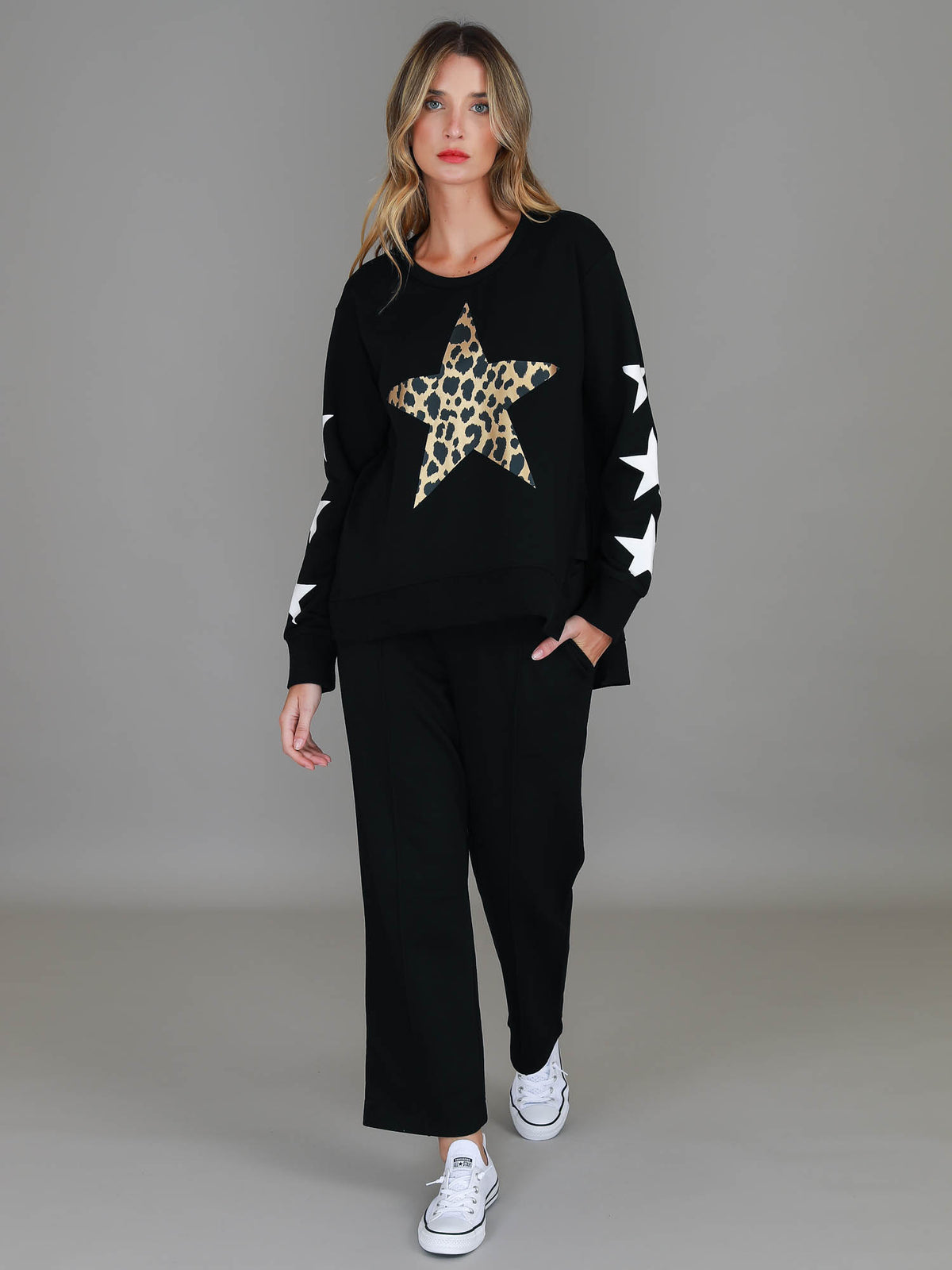 black graphic sweatshirt