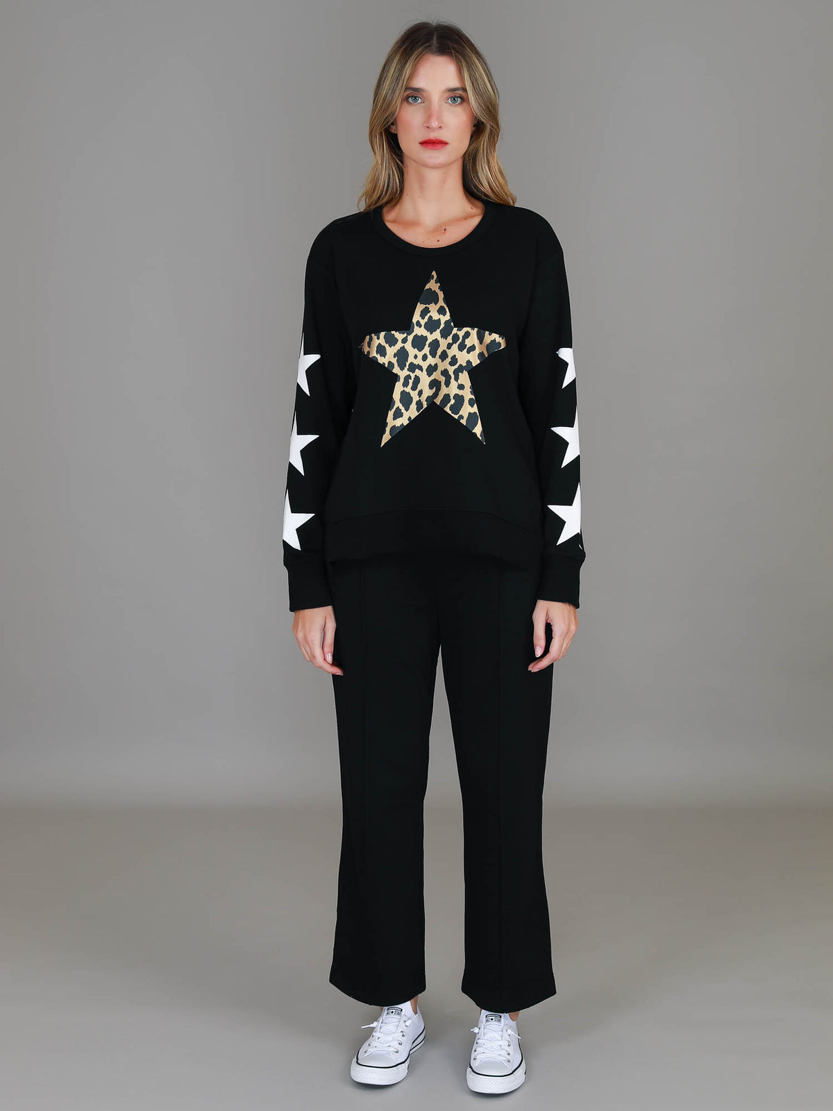 black french terry sweatshirt