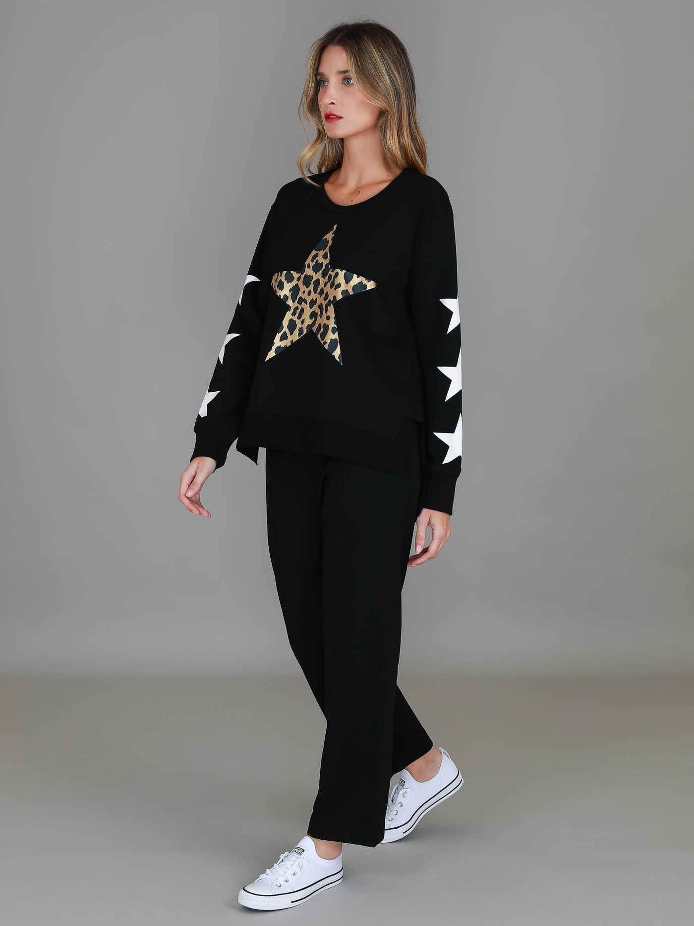Sydney Leopard Star Sweatshirt