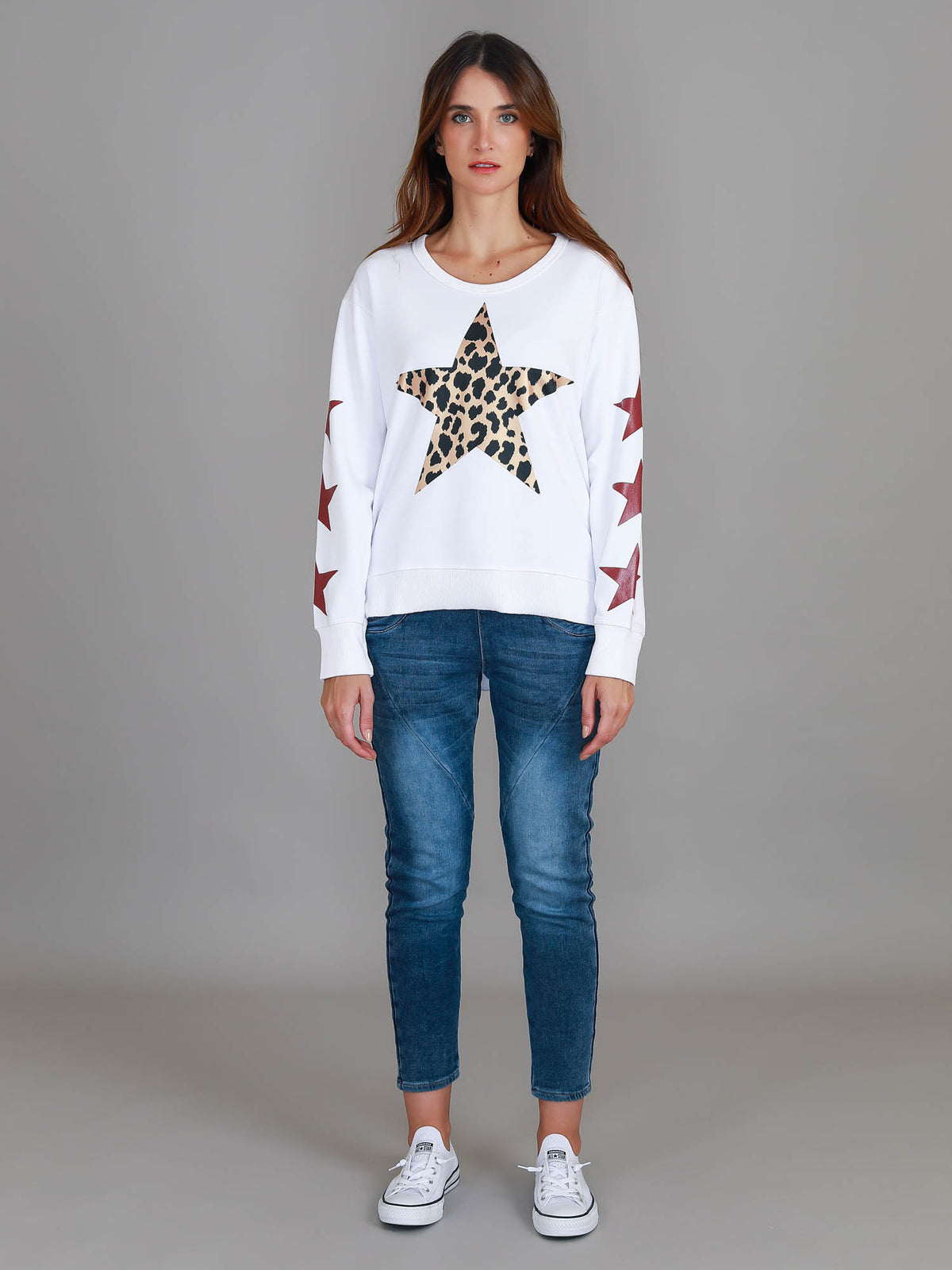 white side split sweatshirt
