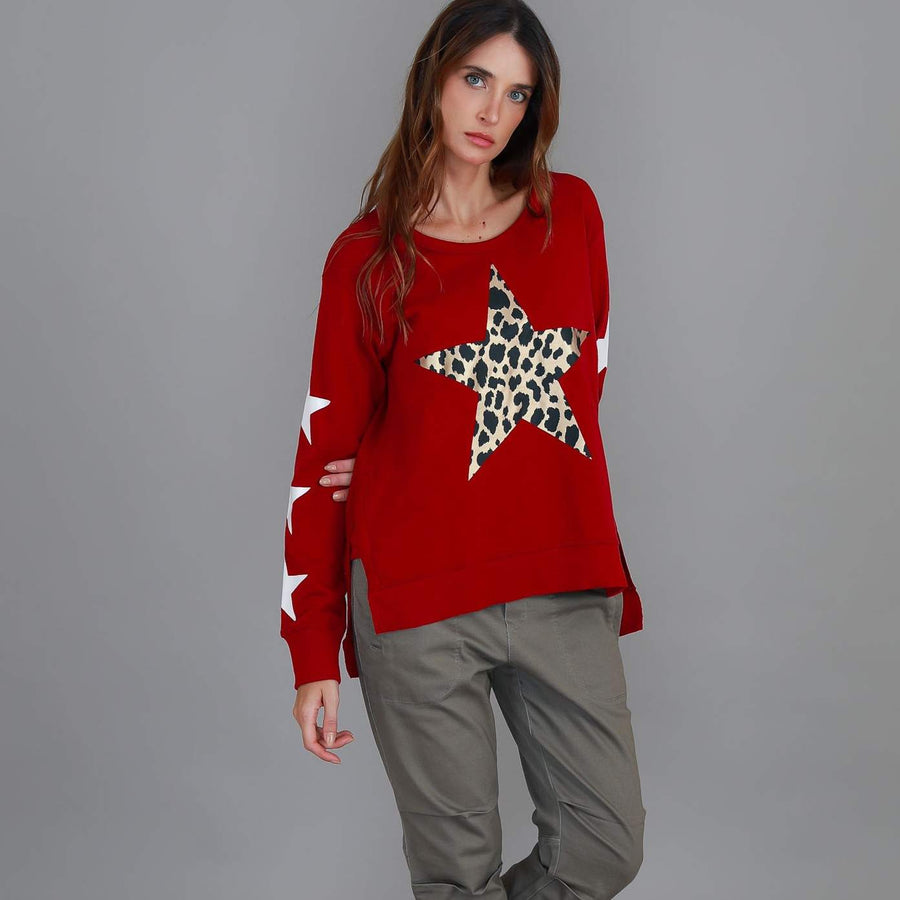 Sydney Leopard Star Sweatshirt size guide