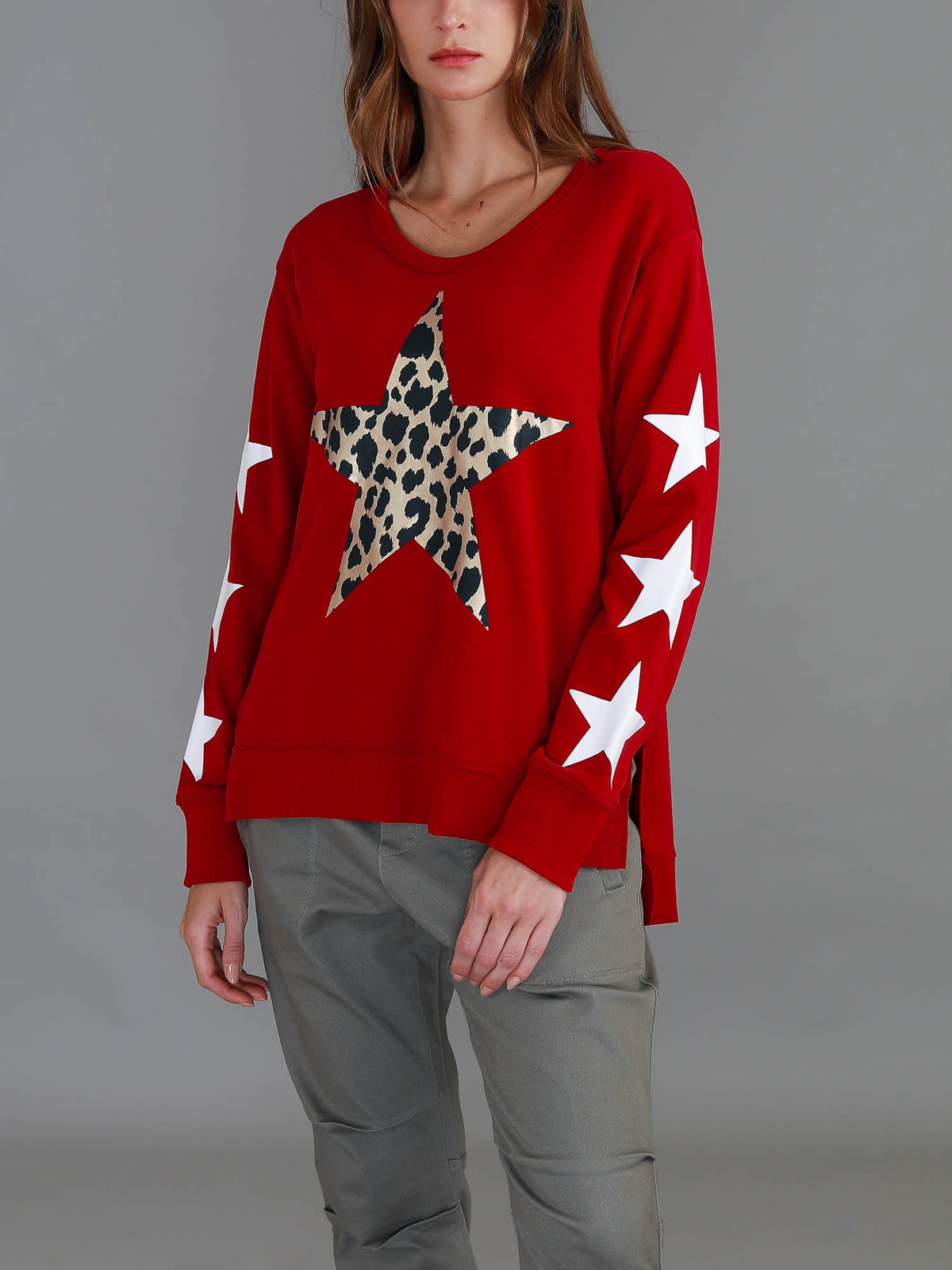 Sydney Leopard Star Sweatshirt