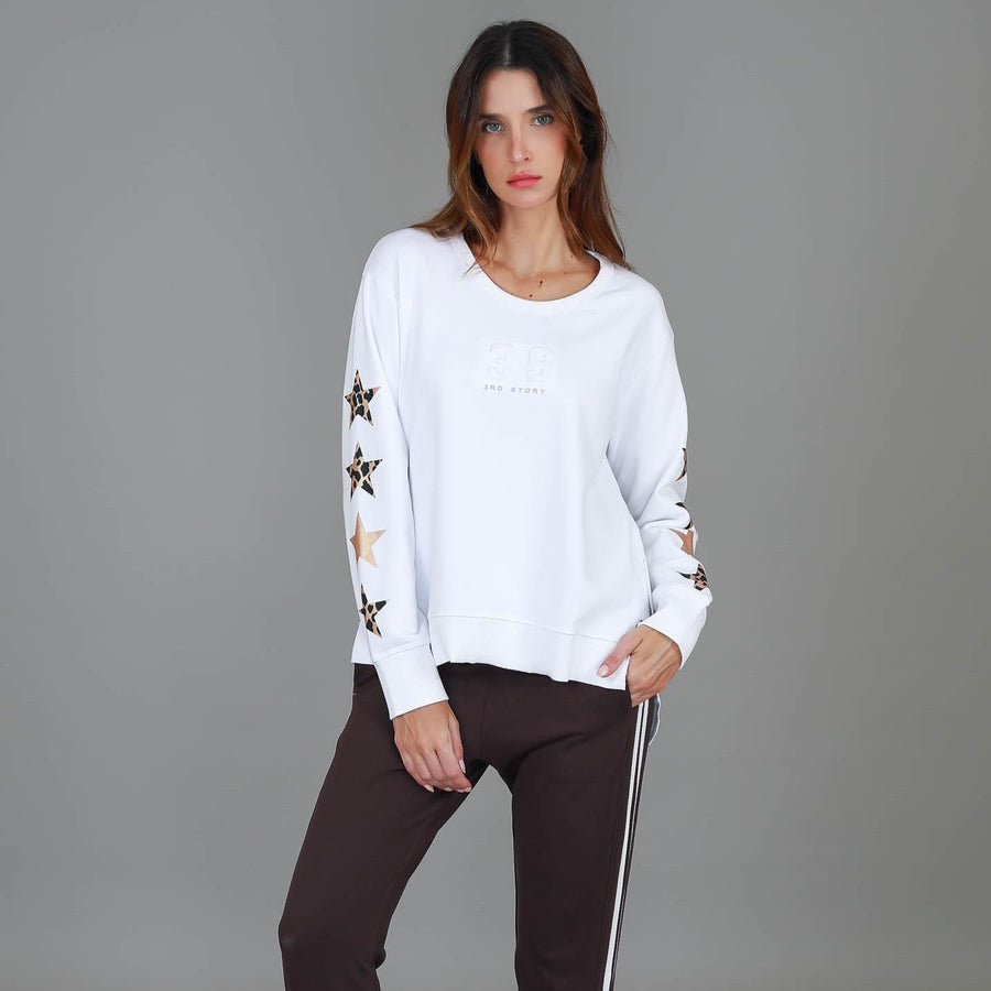 Rhodes Leopard Star Sweatshirt size guide