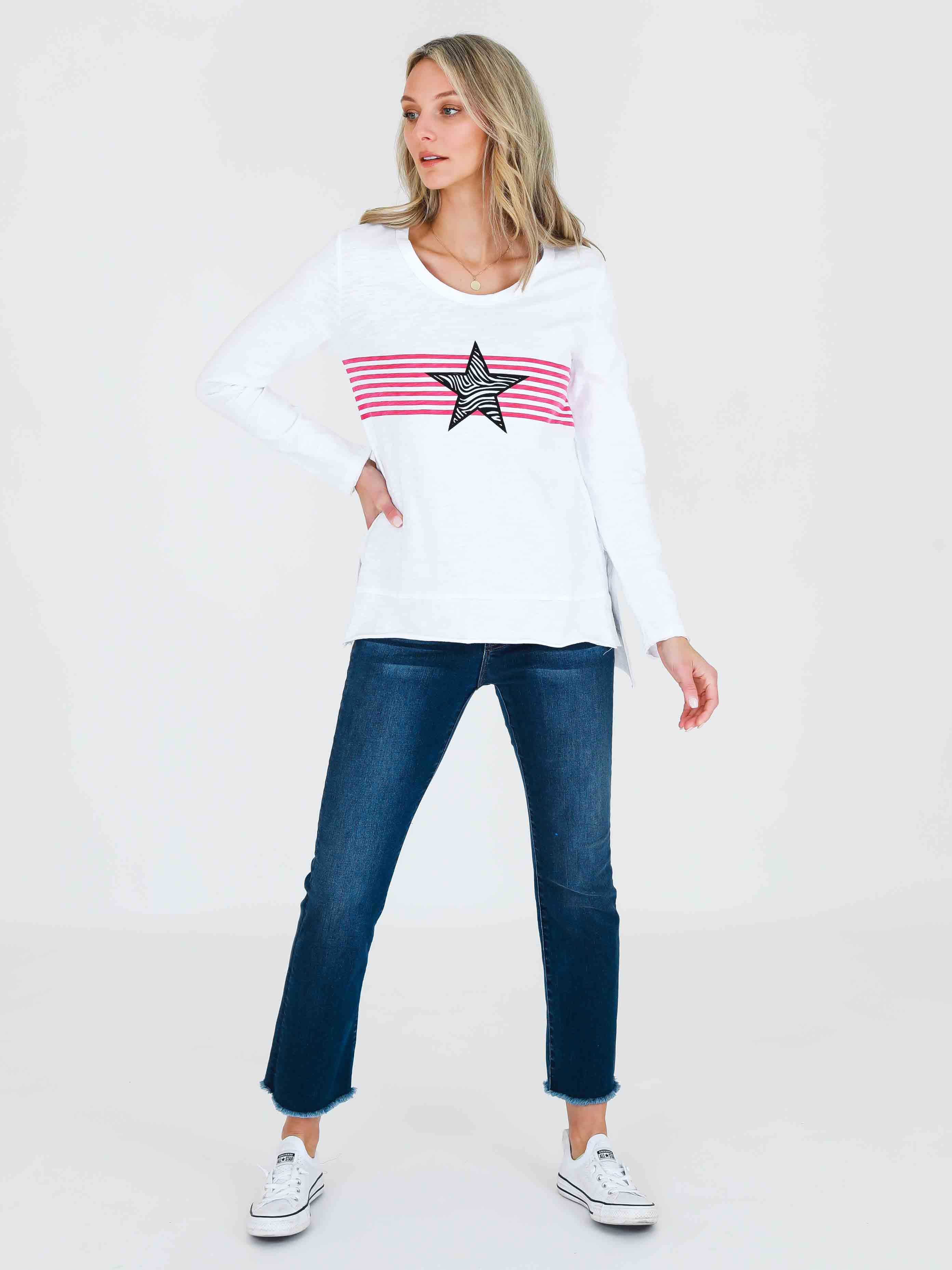 graphic long sleeve tee #color_white