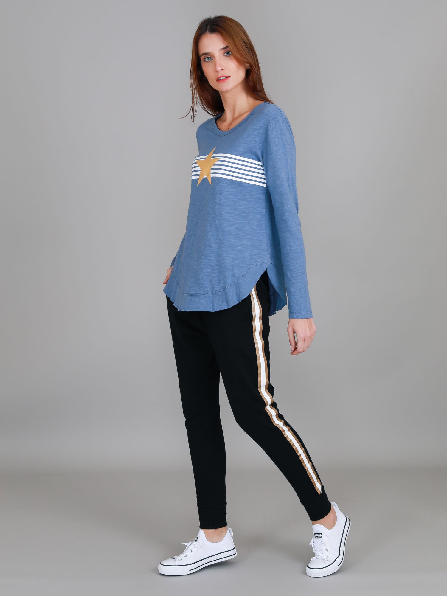 longline long sleeve top #color_elemental blue