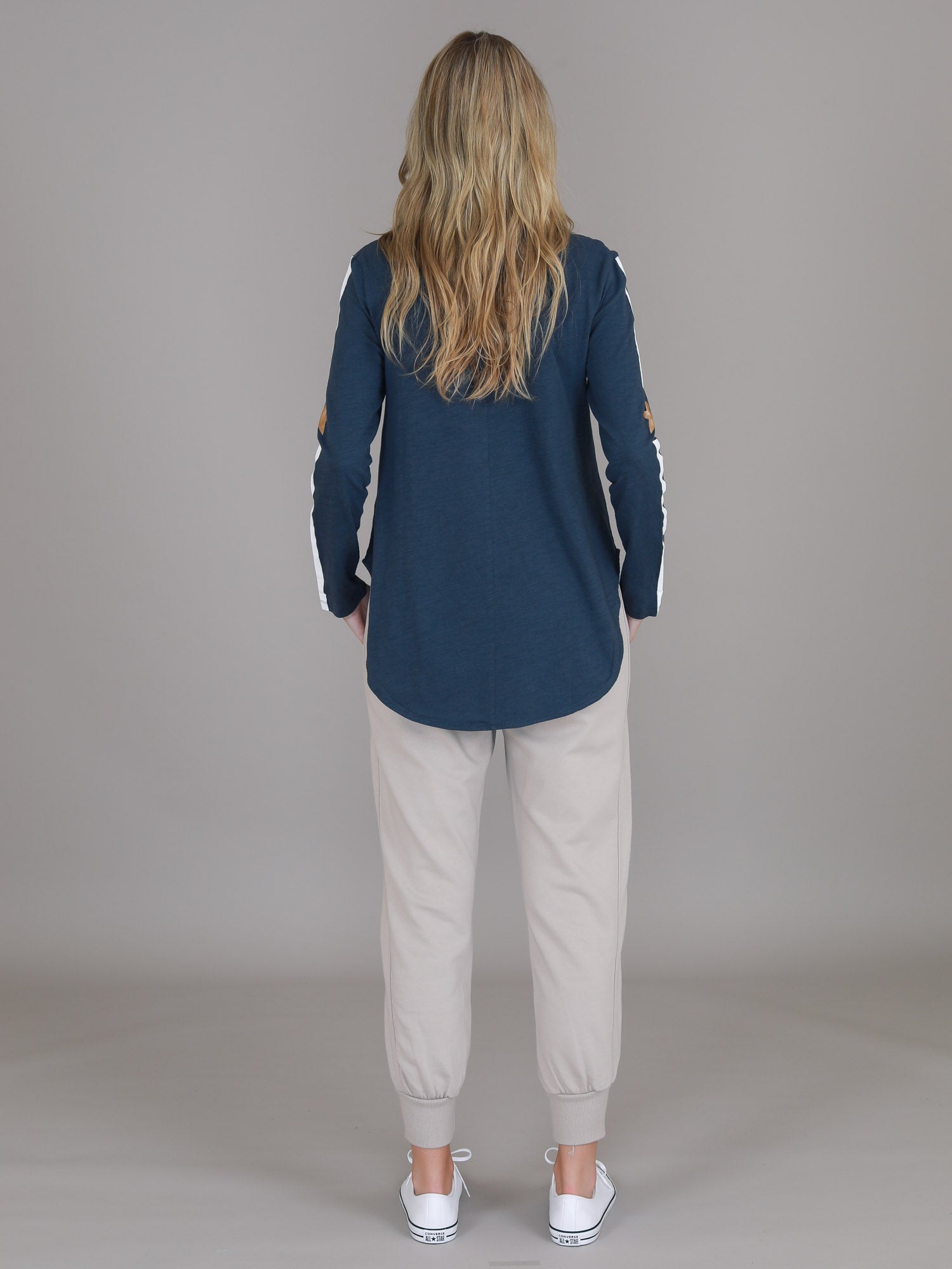 long sleeve long top #color_indigo