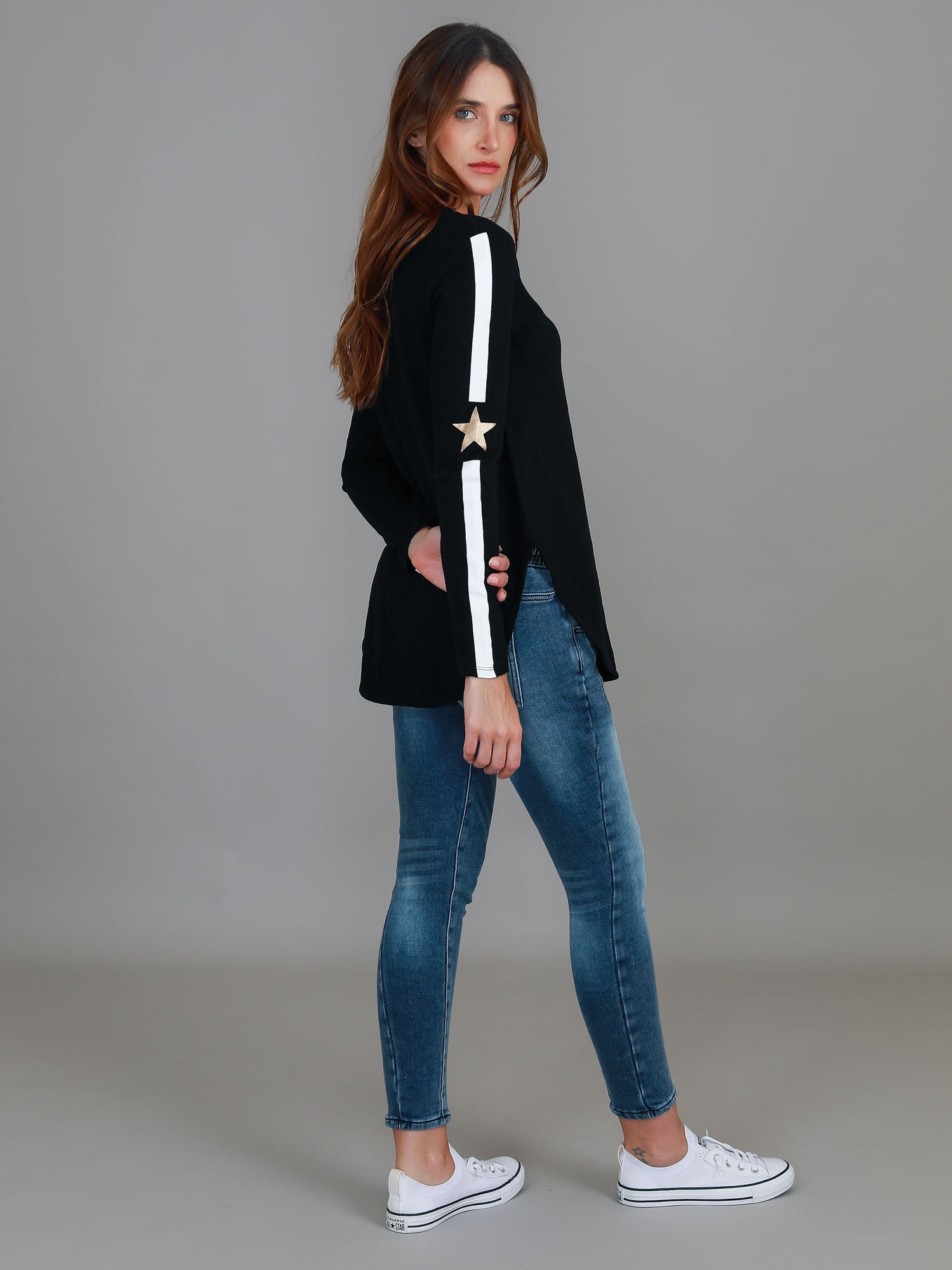 black long sleeve t shirt womens #color_black