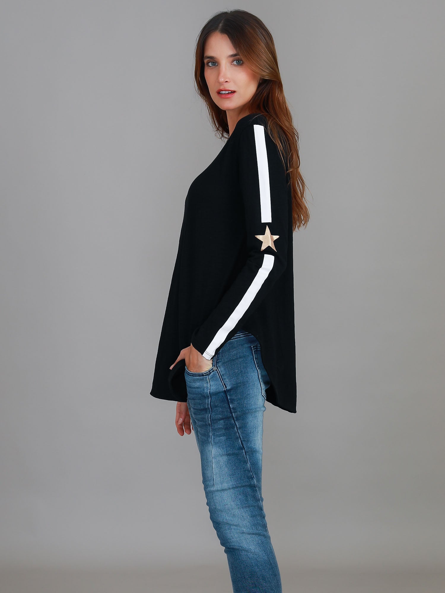 long sleeve black top womens #color_black