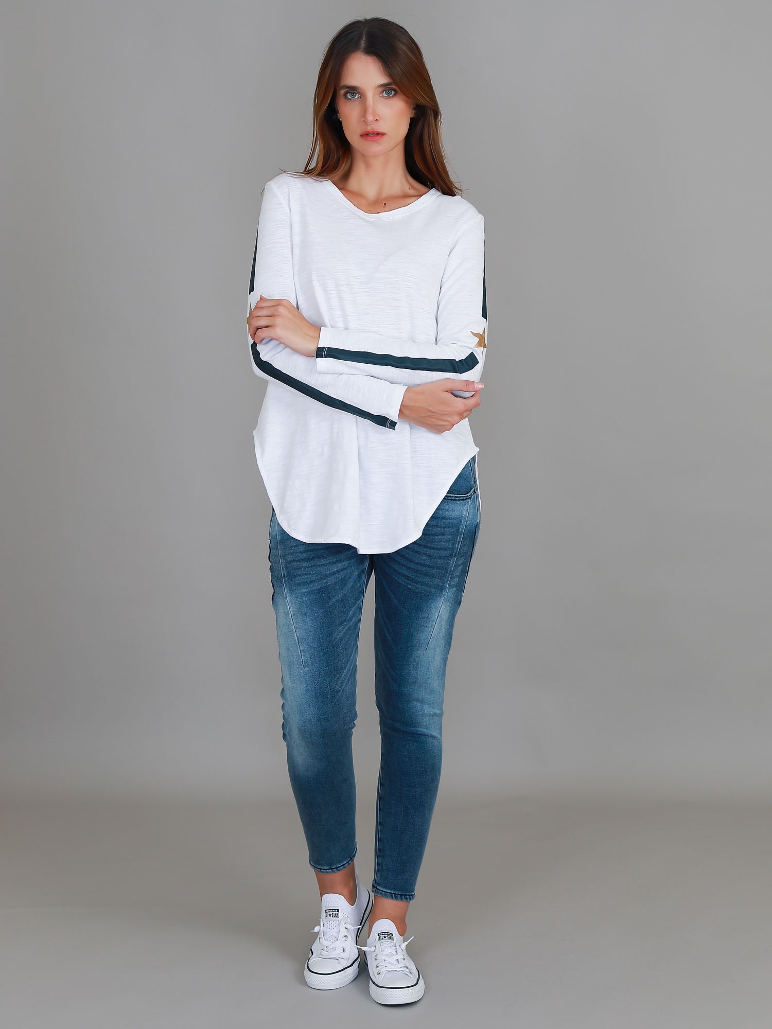 white long sleeved top #color_white