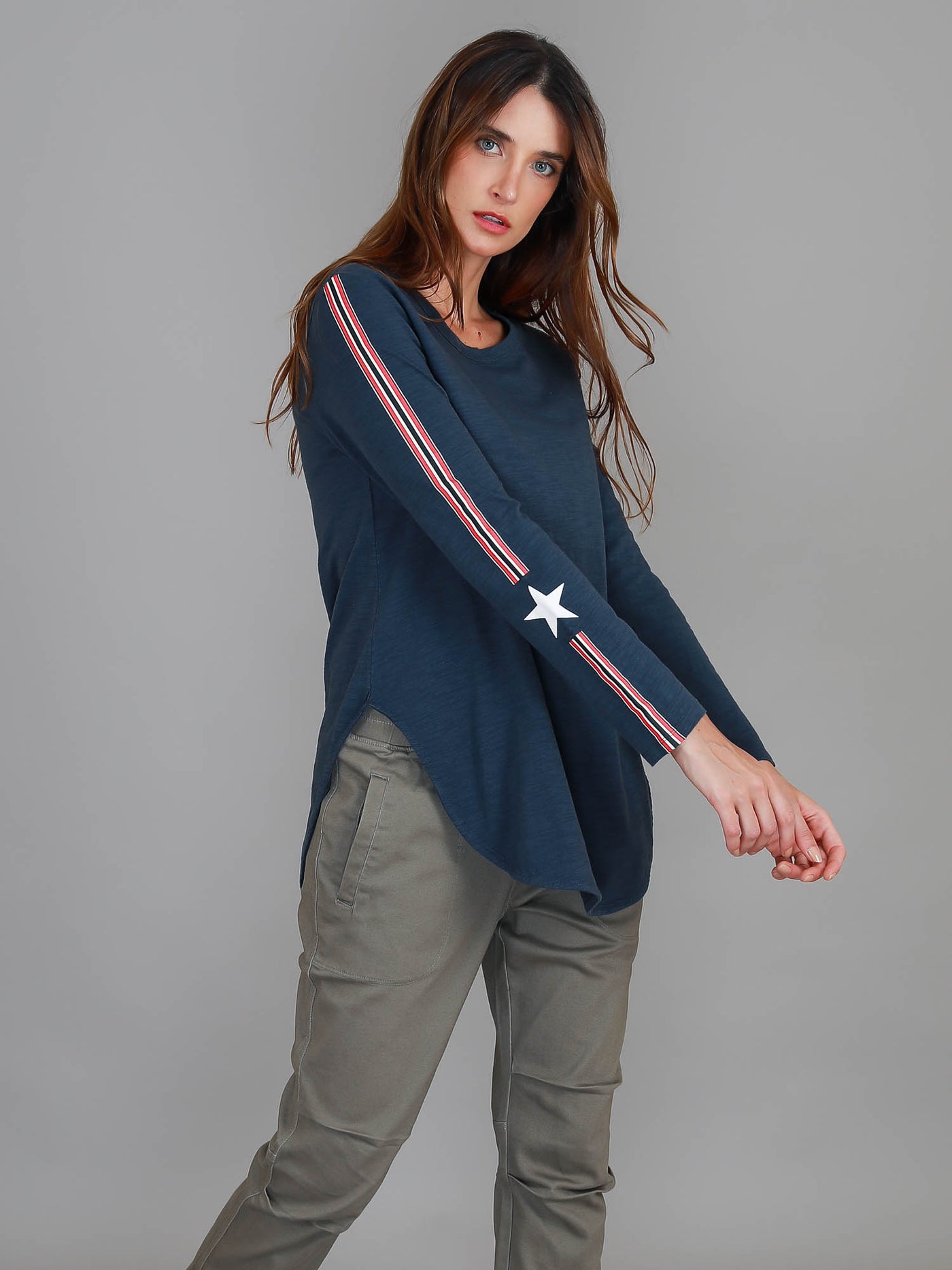 Junee Twin Stripe Star T Shirt