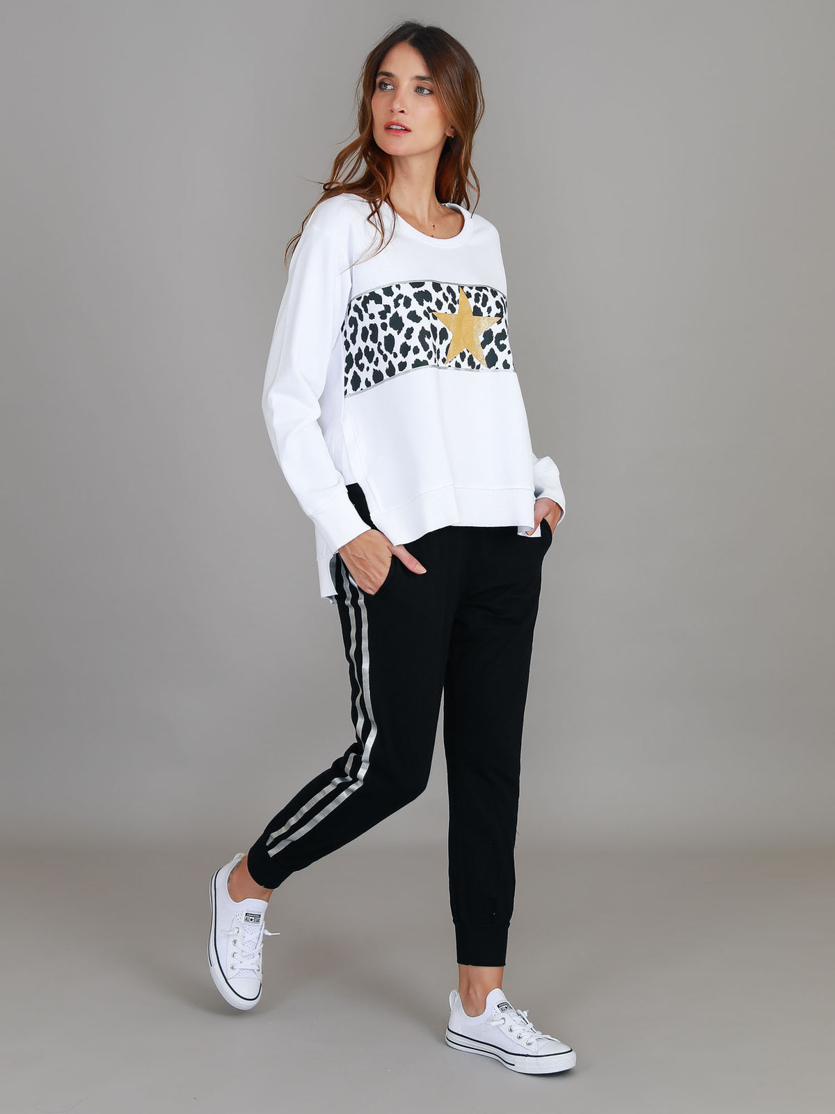 leopard print sweatshirt women